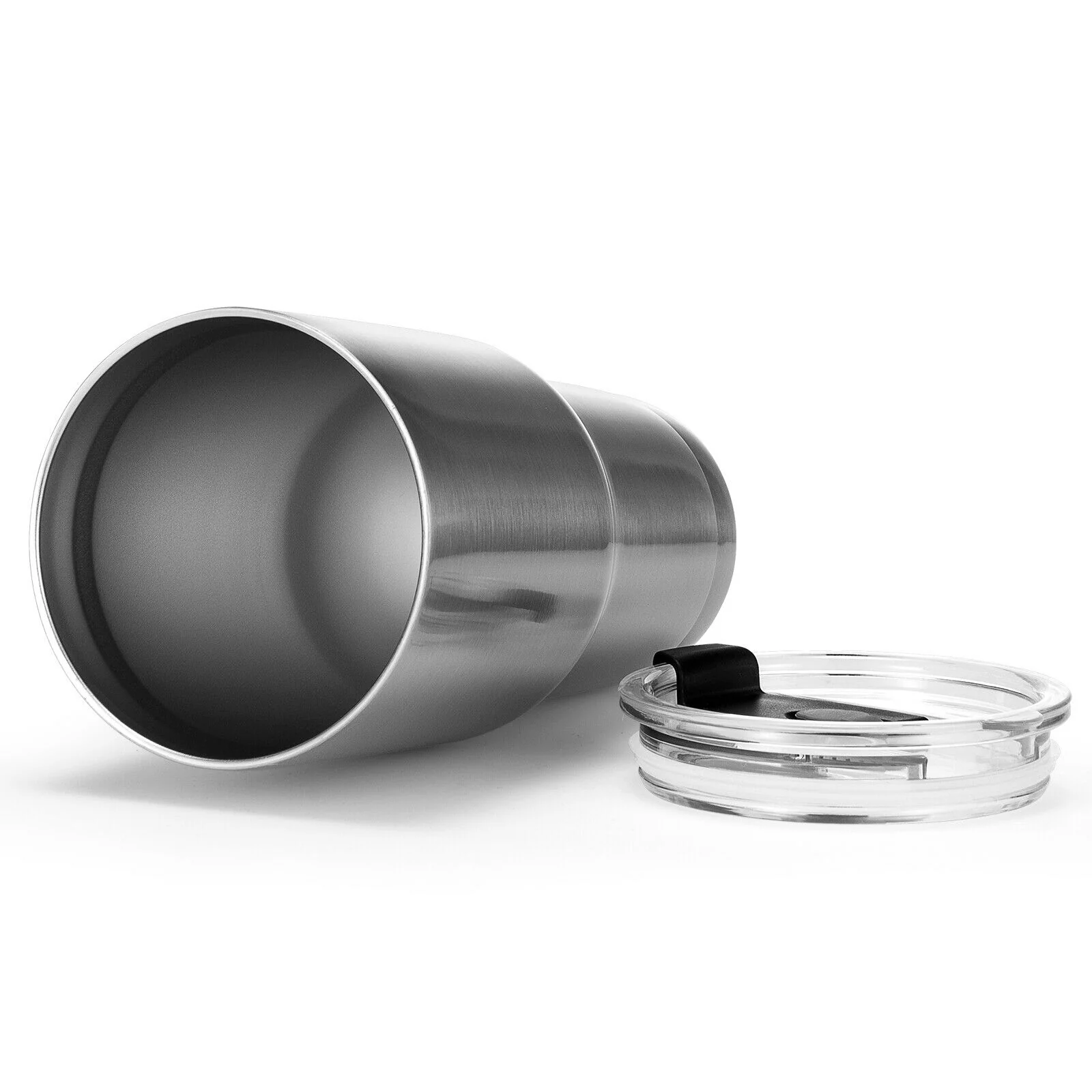 30oz Stainless Steel Tumbler, Vacuum Insulated Mug With Lid, Silver - Image 10