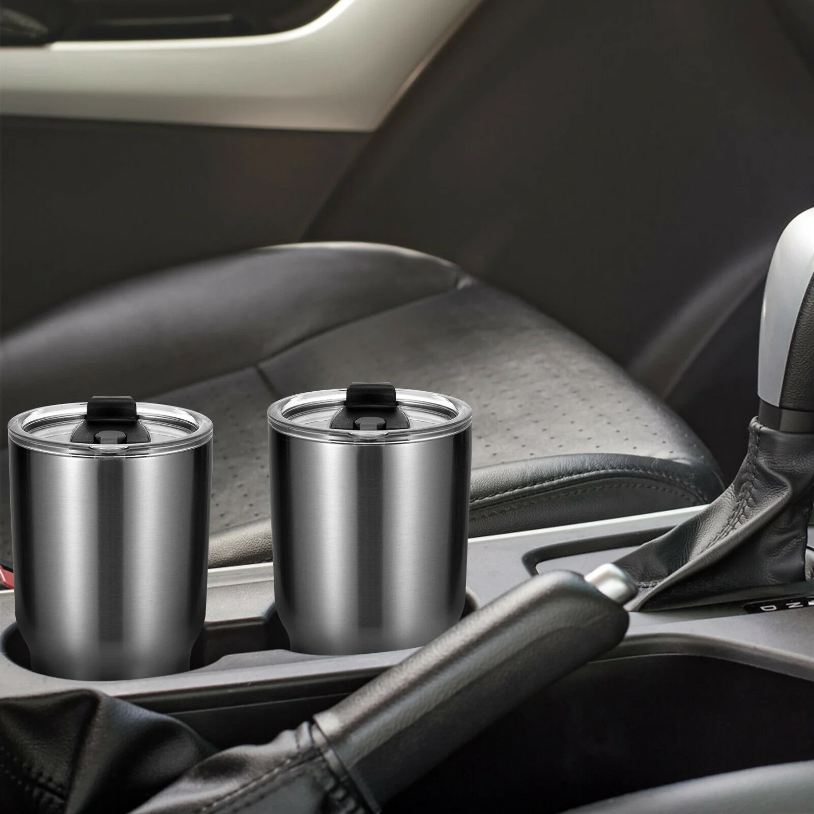 30oz Stainless Steel Tumbler, Vacuum Insulated Mug With Lid, Silver - Image 2