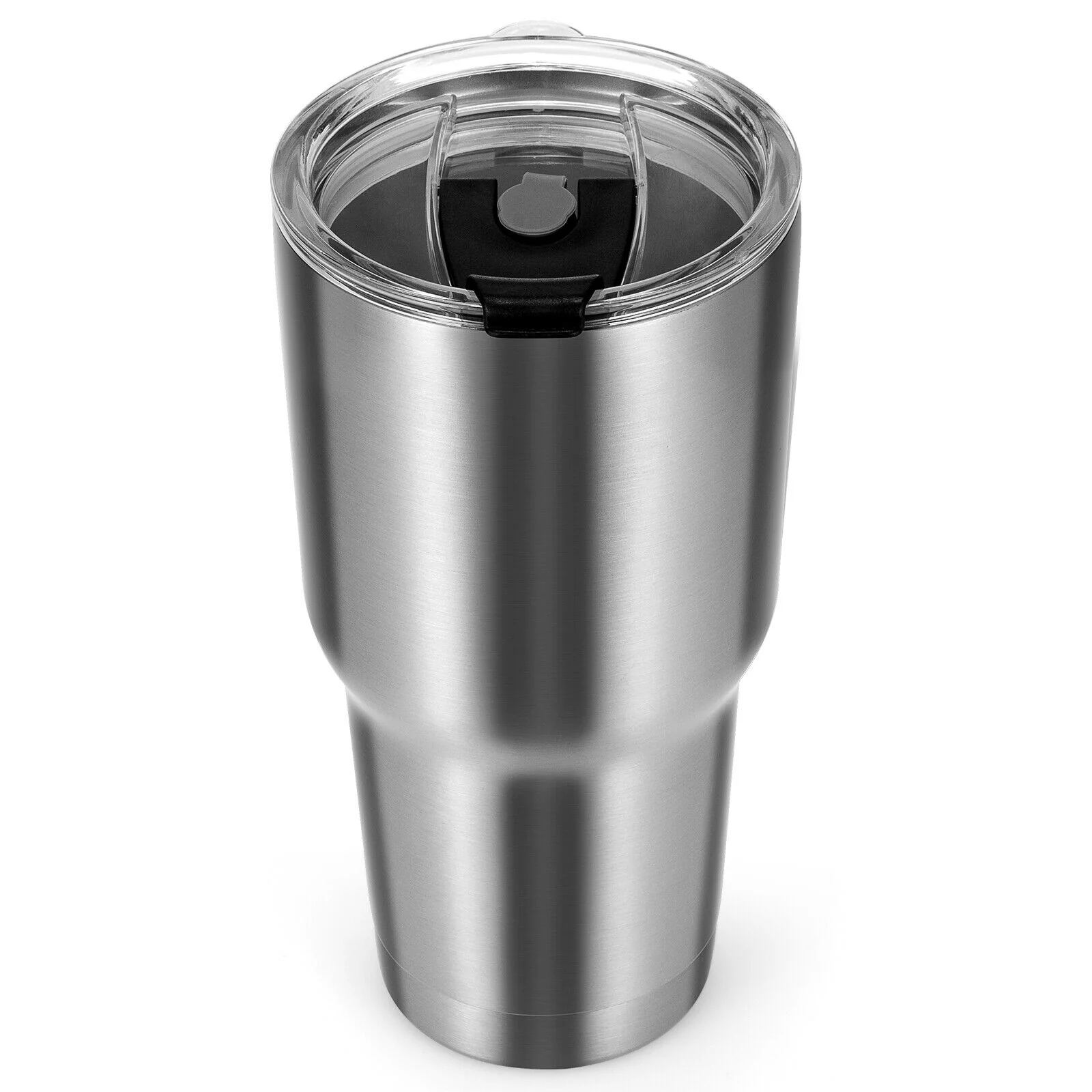 30oz Stainless Steel Tumbler, Vacuum Insulated Mug With Lid, Silver - Image 9