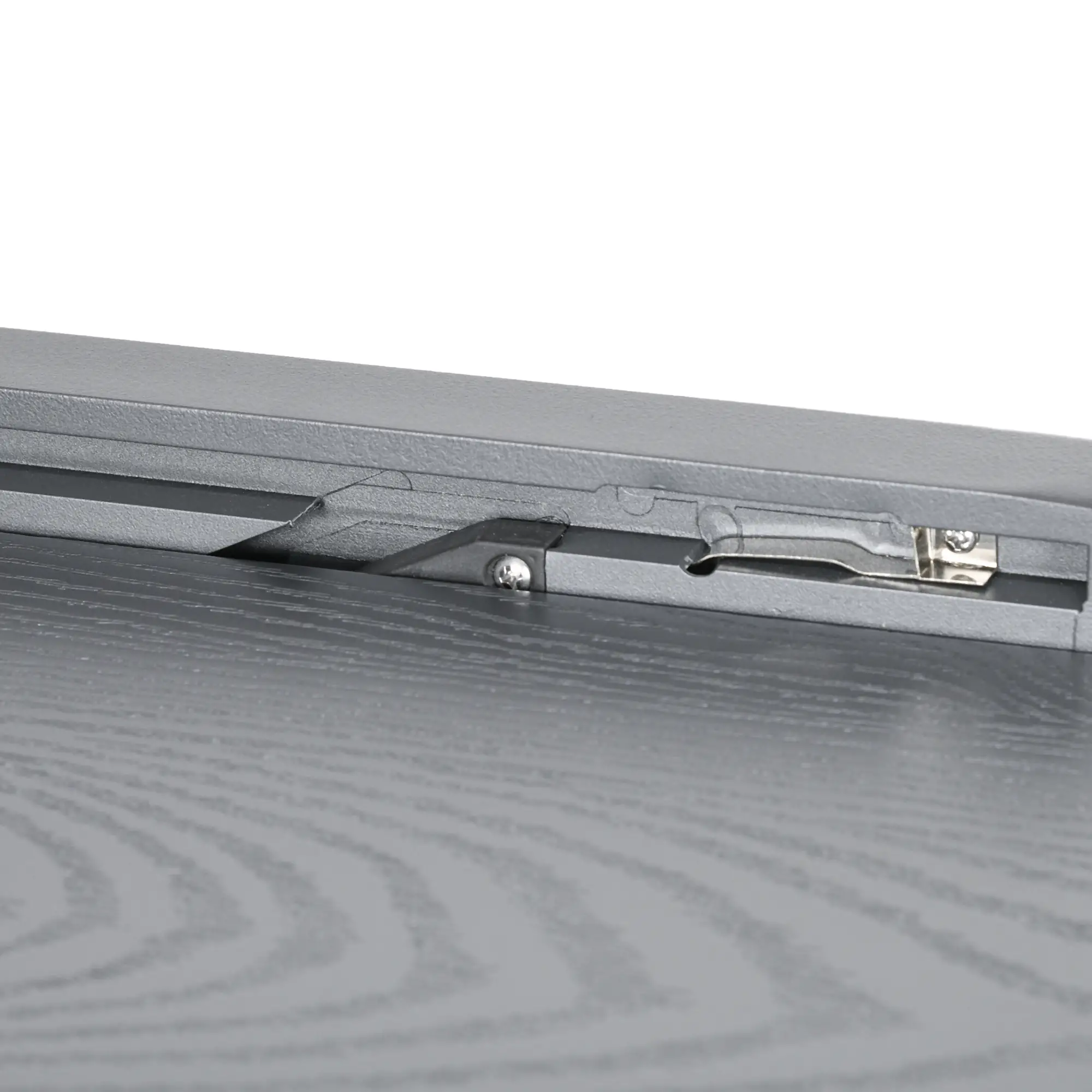 31.5"-63" Extendable Outdoor Dining Table, Aluminium Frame, Steel Tabletop, Dark Grey - Image 10