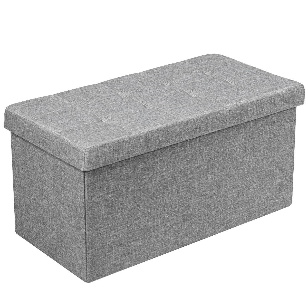 31.5 Inch Foldable Fabric Storage, Removable Bin, Light Gray