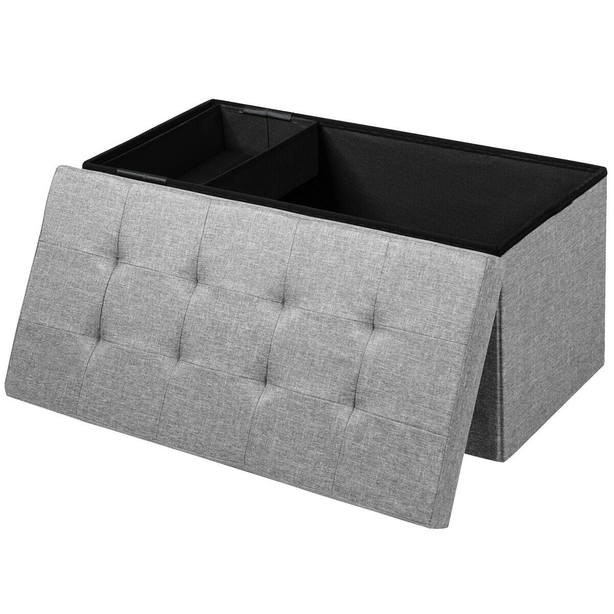 31.5 Inch Foldable Fabric Storage, Removable Bin, Light Gray - Image 8
