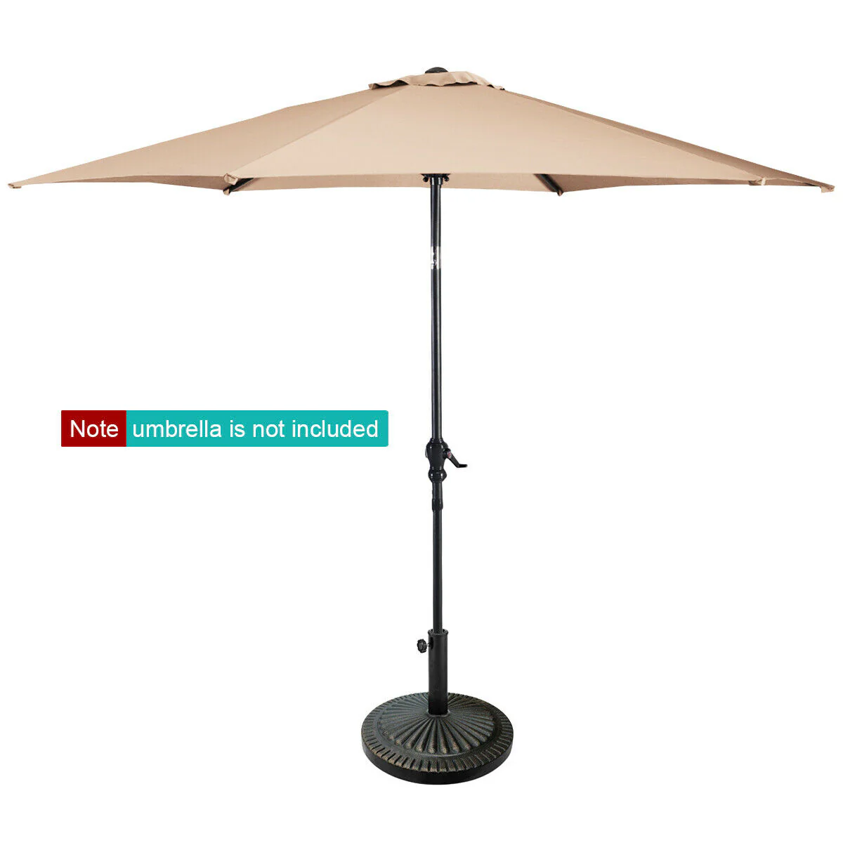 31.5 Lbs Heavy-Duty Outdoor Umbrella Base, Black, Bronze - Image 9