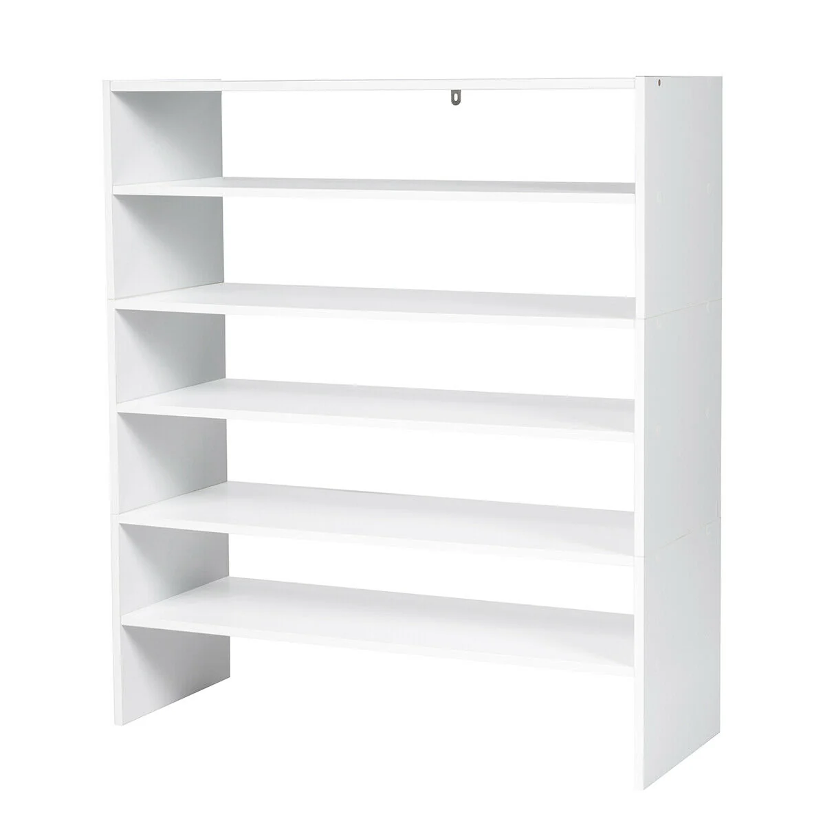31-Inch Stackable Multi-Shape Shoe Rack, 3 Pieces, White - Image 5