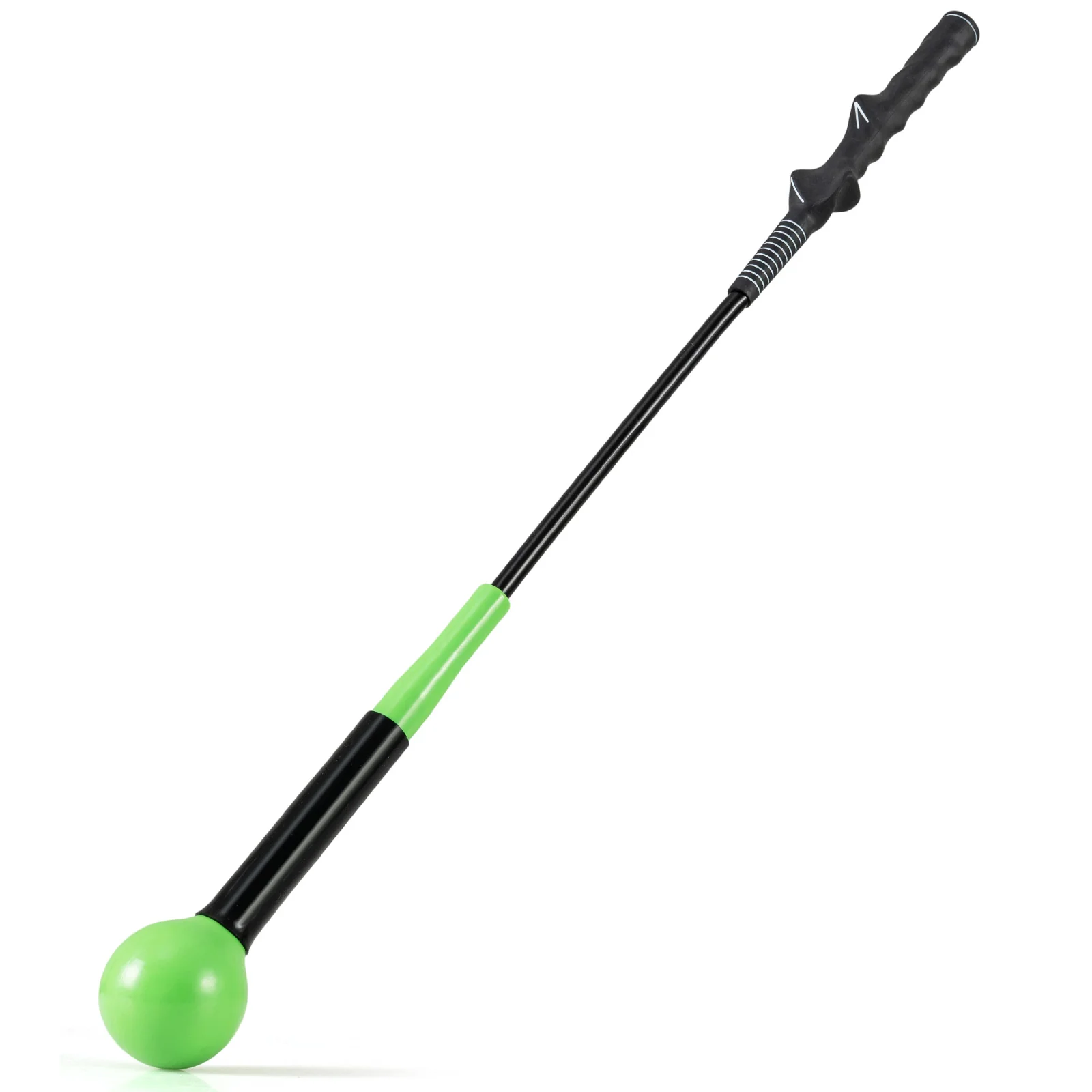 31.5 Inch Golf Swing Trainer Aid with Weighted Head for Grip Rhythm Balance, Green - Image 4