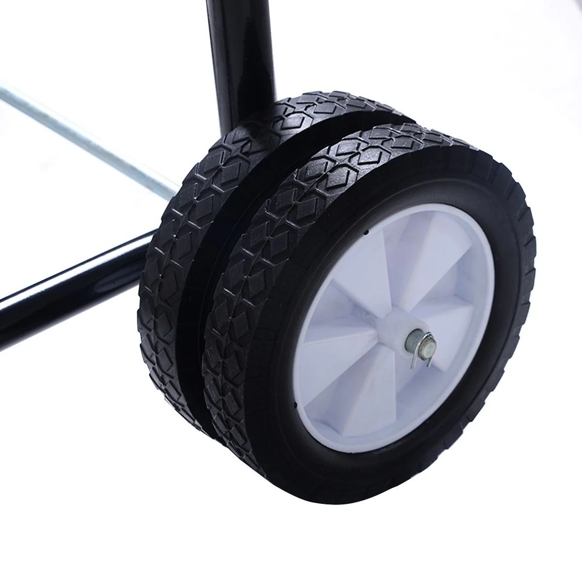 315 LBS Outboard Boat Motor Stand Carrier Cart Dolly Storage Pro Heavy Duty, Black - Image 10