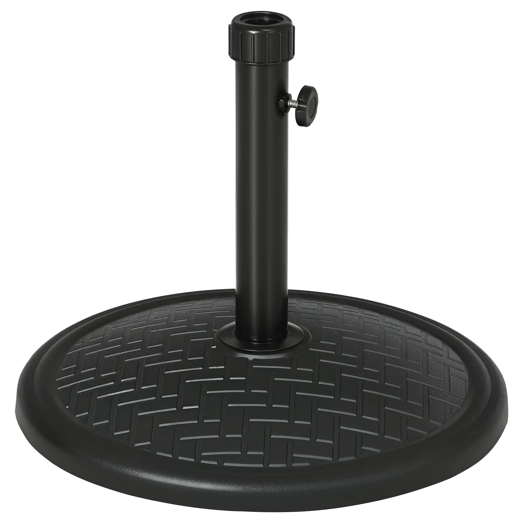 31lbs Concrete Umbrella Base, Round Outdoor Stand, Black