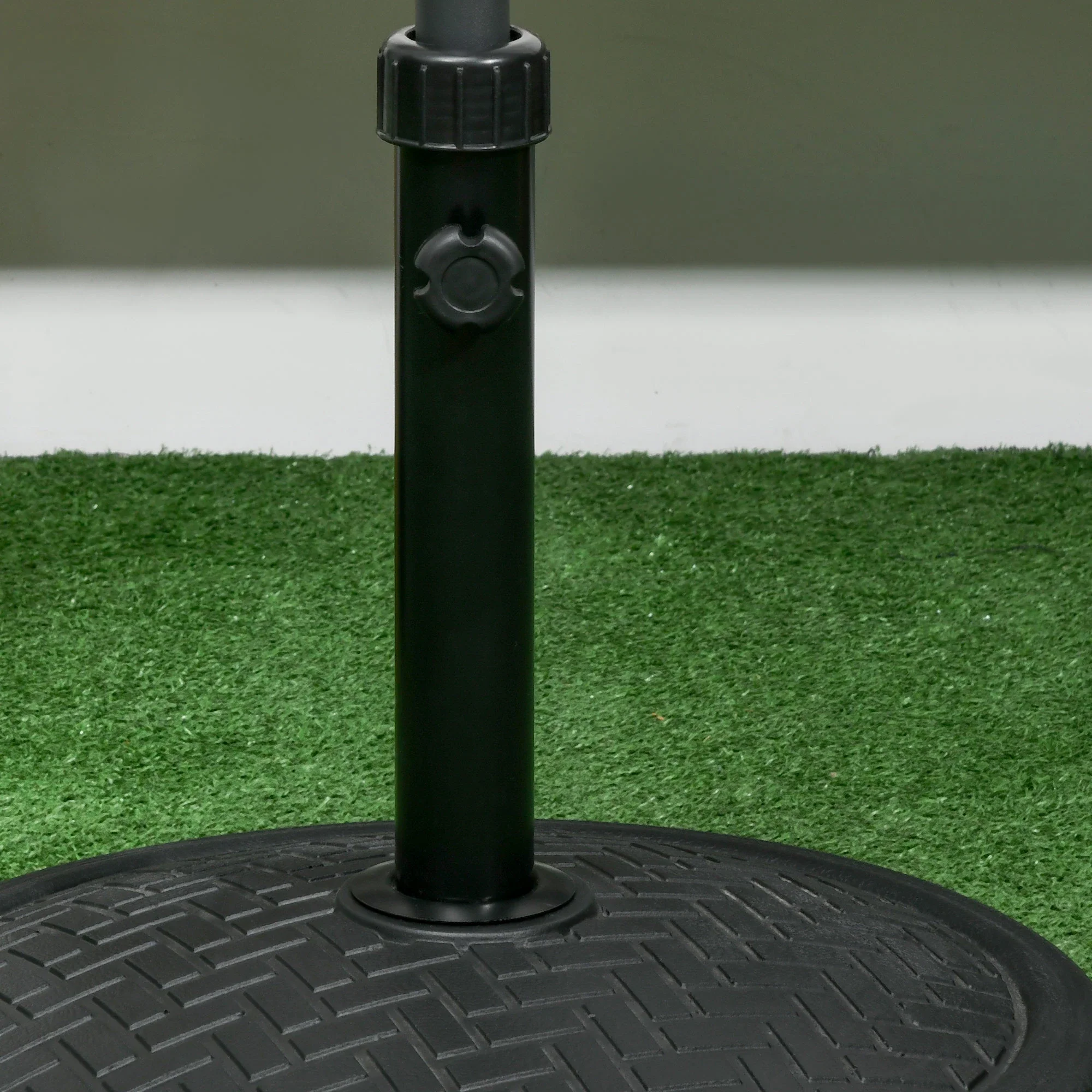 31lbs Concrete Umbrella Base, Round Outdoor Stand, Black - Image 10
