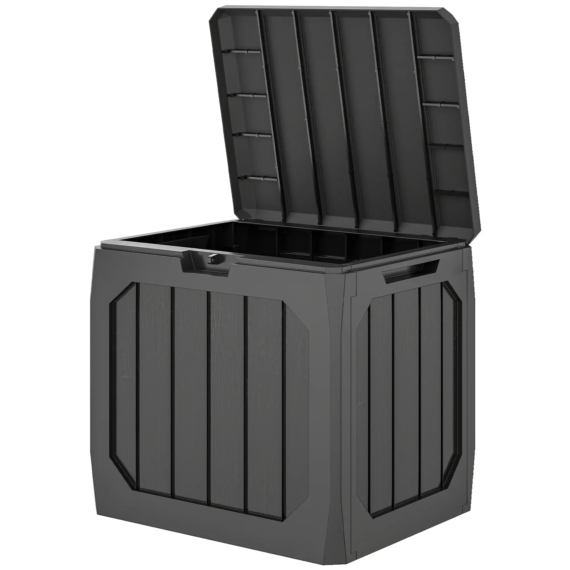 32 Gallon Deck Box, Resin Outdoor Storage, Waterproof UV Resistant