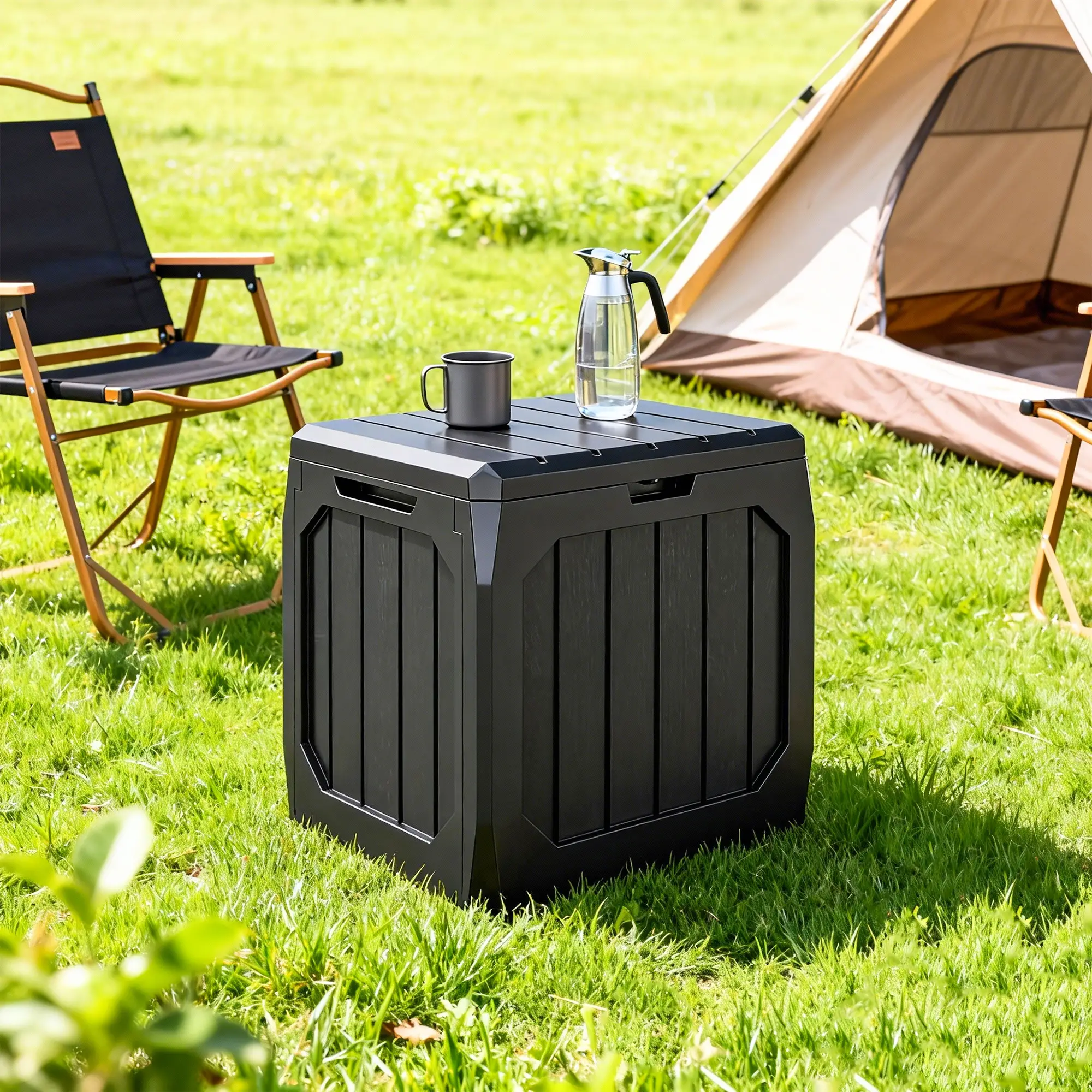 32 Gallon Deck Box, Resin Outdoor Storage, Waterproof UV Resistant - Image 10
