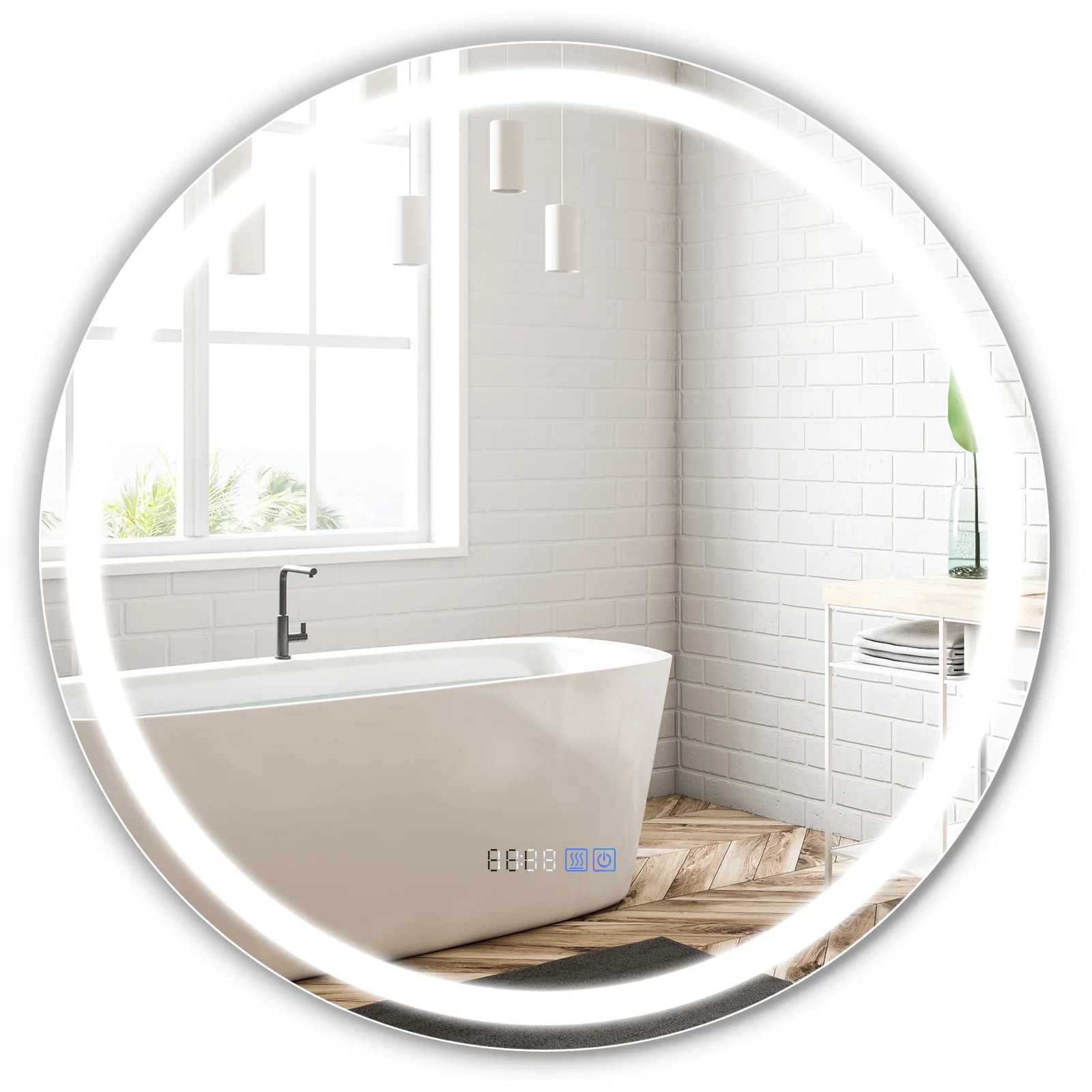 32 Inch Anti-Fog Bathroom Mirror With LED Lights, 3-Color - Image 4