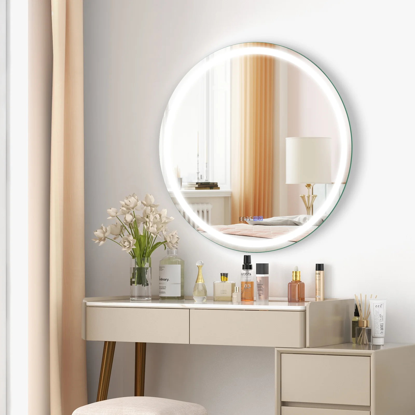 32 Inch Anti-Fog Bathroom Mirror With LED Lights, 3-Color - Image 6