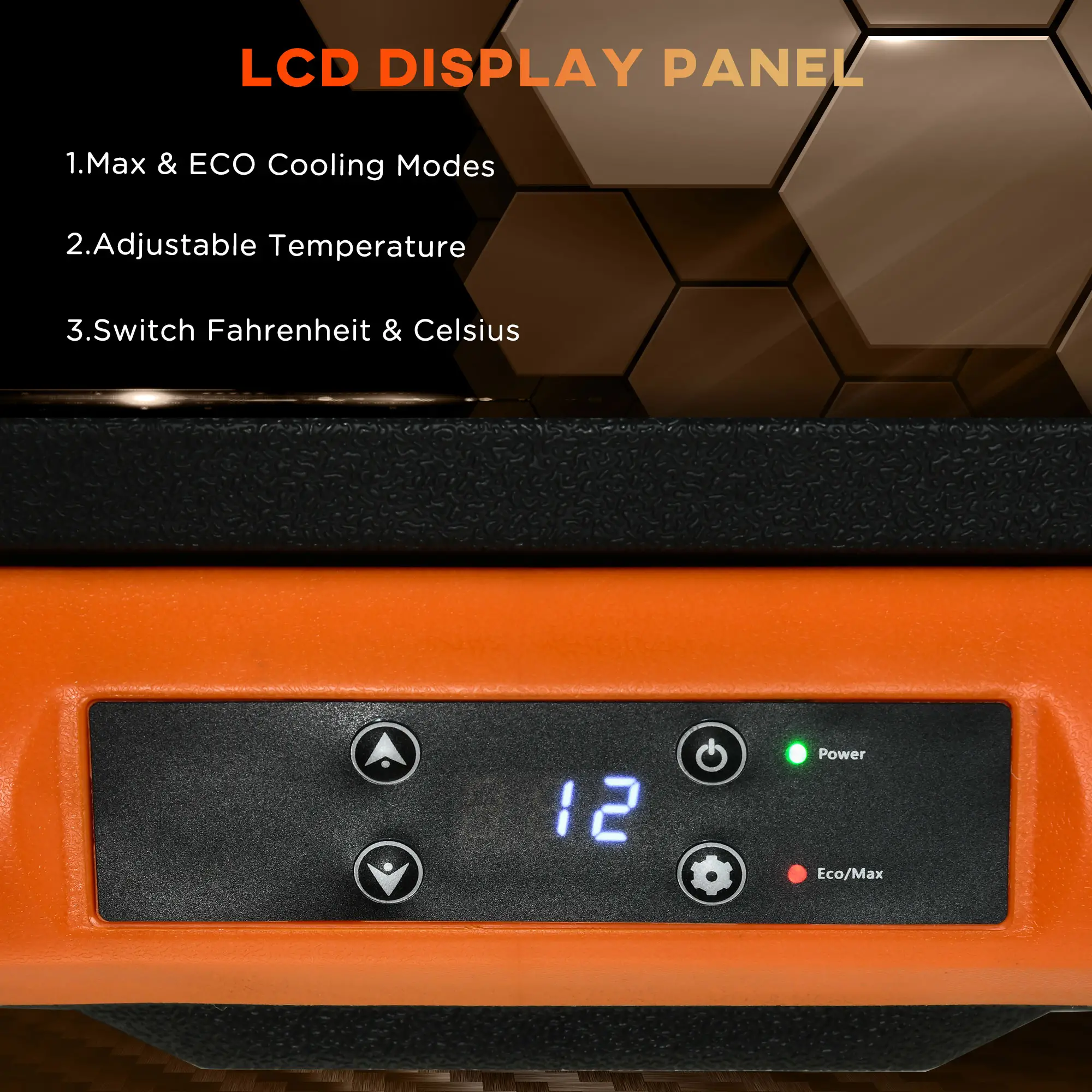 32 Quart Car Fridge, Portable Freezer, Electric Cooler Box, 12/24V DC, 100-240V AC - Image 5