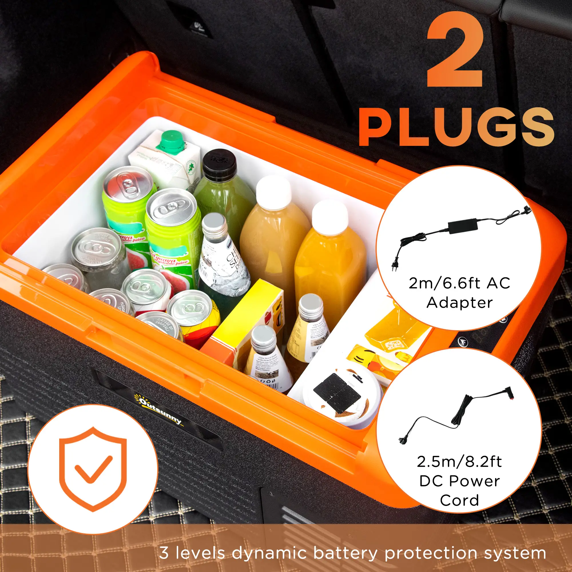 32 Quart Car Fridge, Portable Freezer, Electric Cooler Box, 12/24V DC, 100-240V AC - Image 6