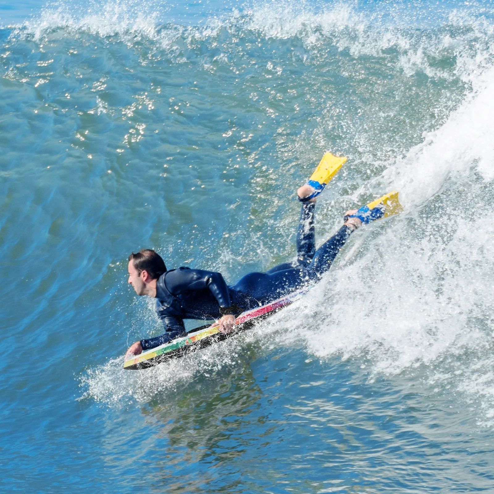 33/37/41 Inch Lightweight Body Board, EPS Core XPE Deck HDPE Bottom, Multicolor1-S - Image 2