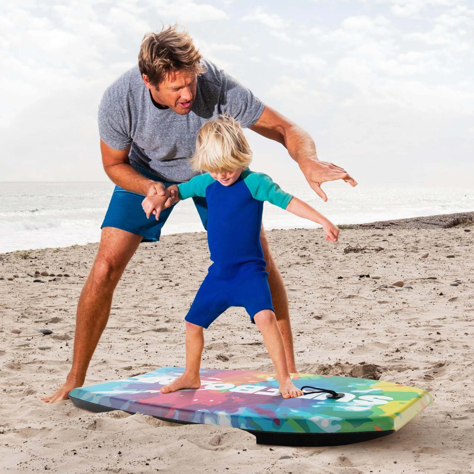 33/37/41 Inch Lightweight Body Board, EPS Core XPE Deck HDPE Bottom, Multicolor1-S - Image 6