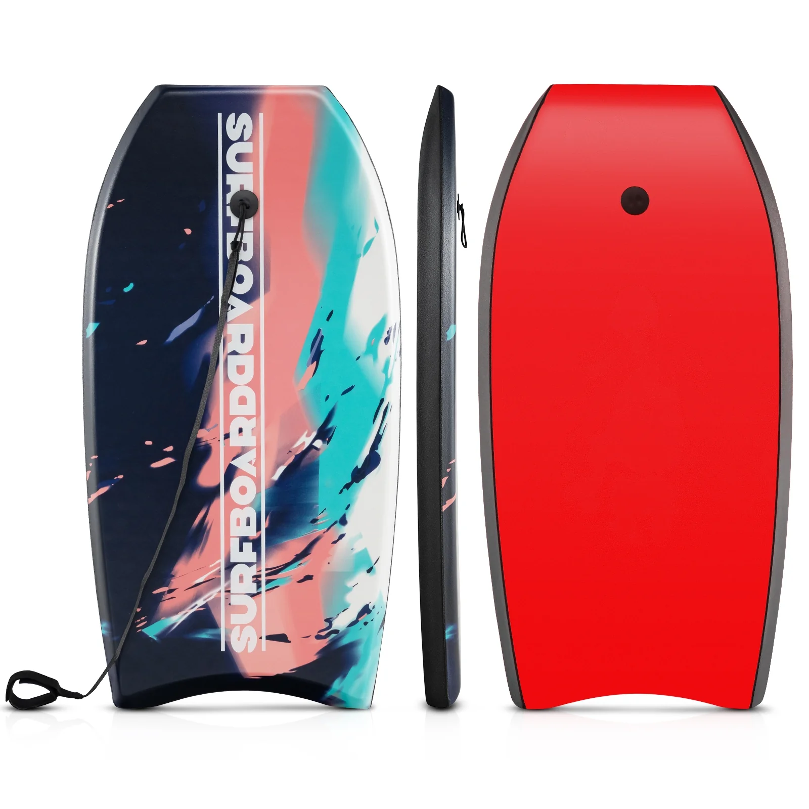 33/37/41 Inch Lightweight Body Board, EPS Core XPE Deck HDPE Bottom, Multicolor2-L - Image 4