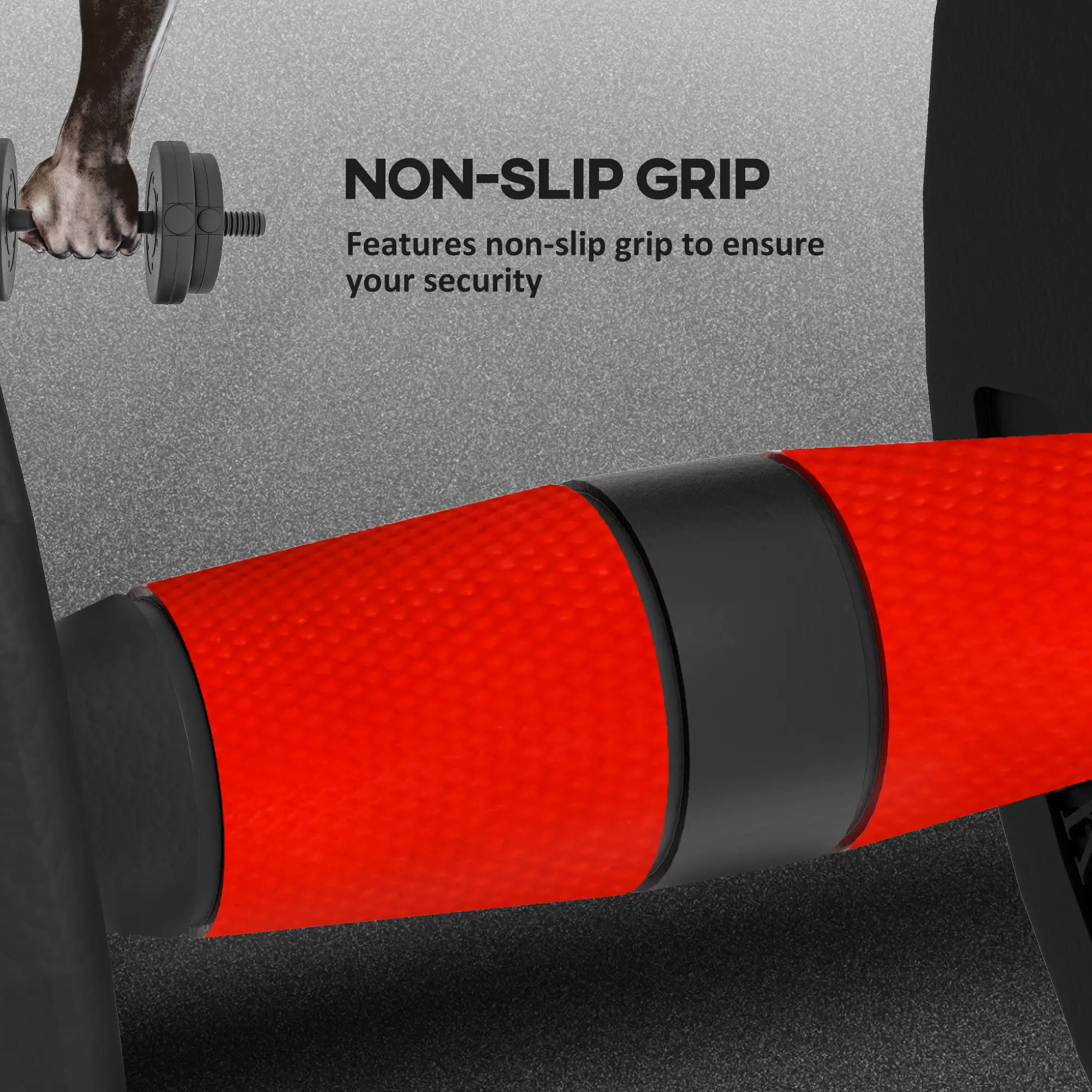 33lbs Adjustable Dumbbell Set, Hand Weights for Fitness, Black and Red - Image 5