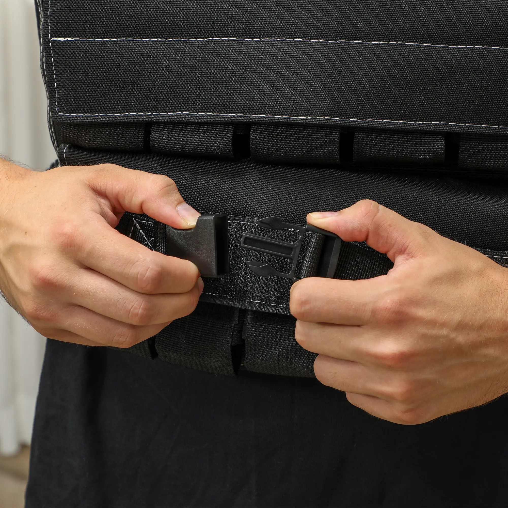 33LBS Adjustable Weighted Vest, Reflective Strips, Snug Fit for Running Training - Image 10