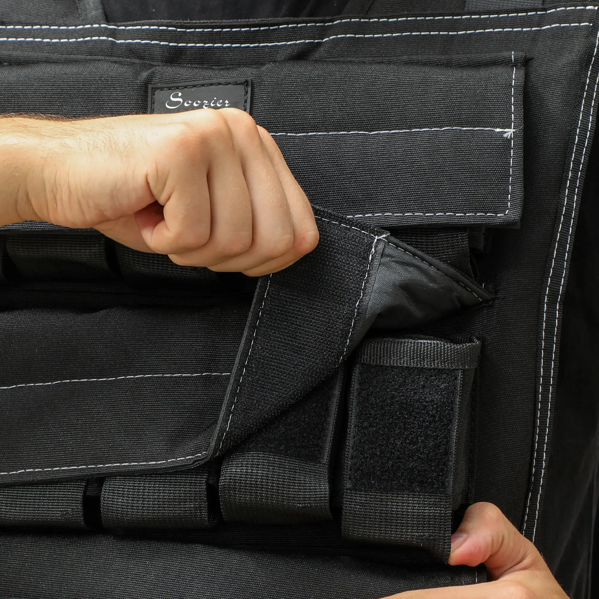 33LBS Adjustable Weighted Vest, Reflective Strips, Snug Fit for Running Training - Image 9