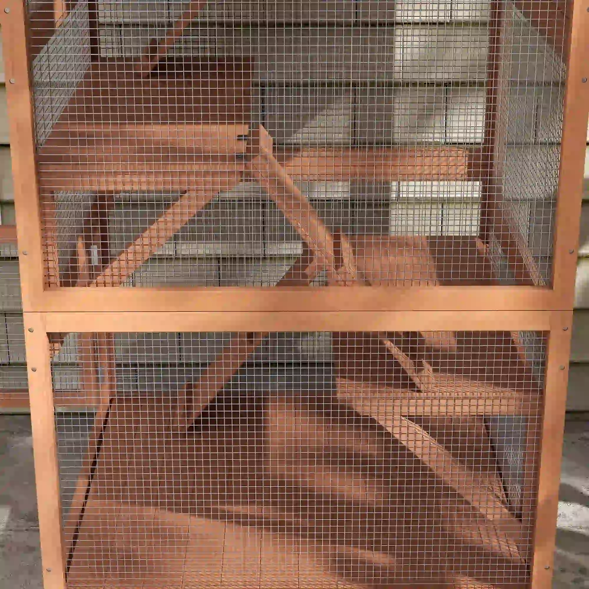 34" L Catio Outdoor Cat Enclosure, Wheels, Hammock, Platforms, Orange - Image 10