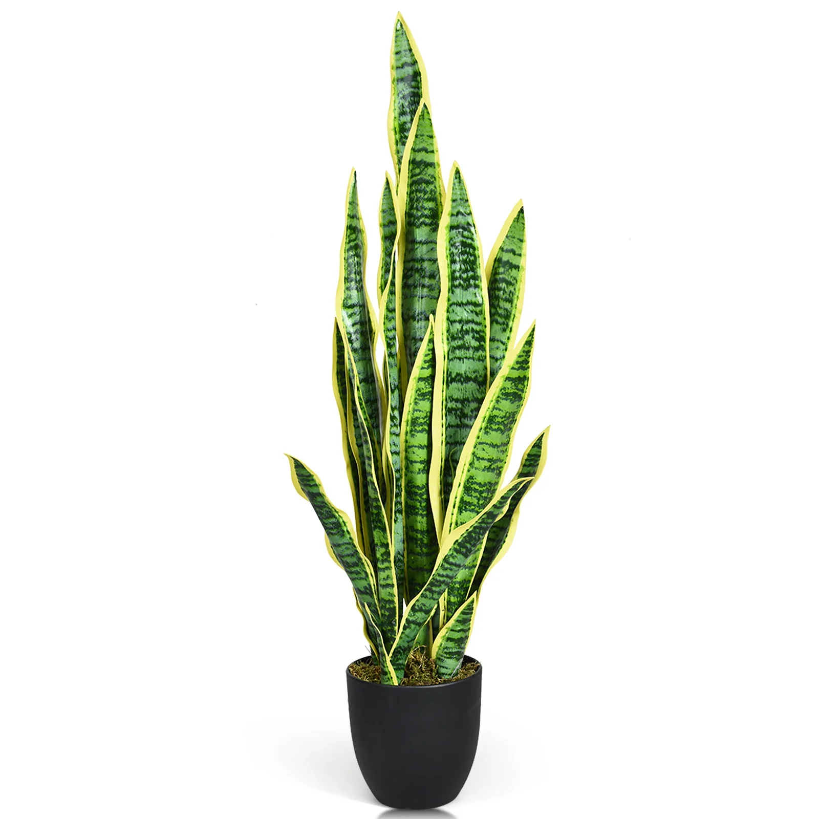 35.5 Inch Artificial Snake Plant, Green - Image 5