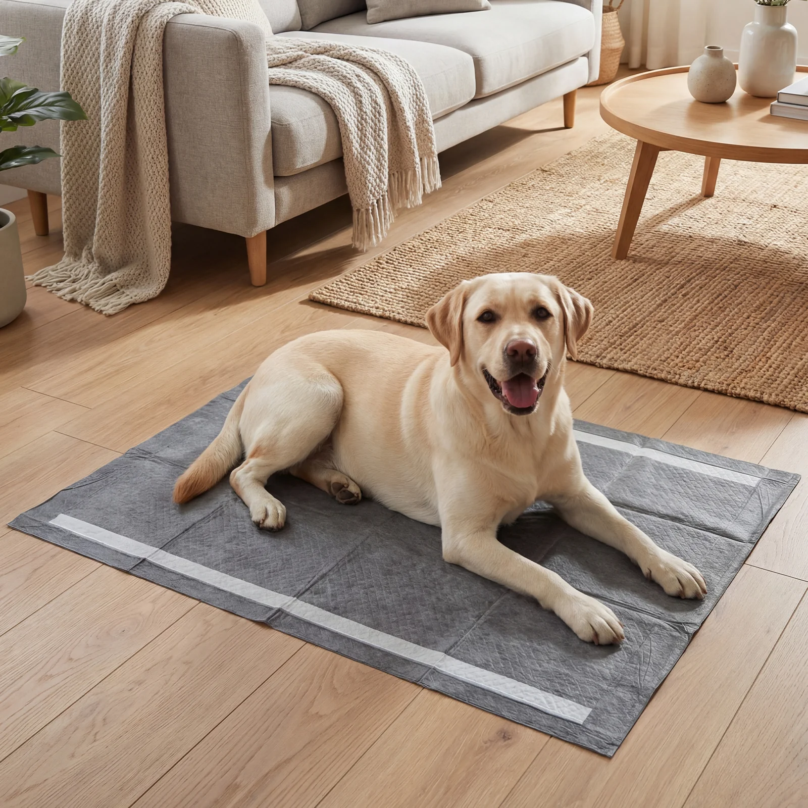 35.5" x 24" Dog Pee Pads, 6-Layer, Charcoal, Black - Image 2