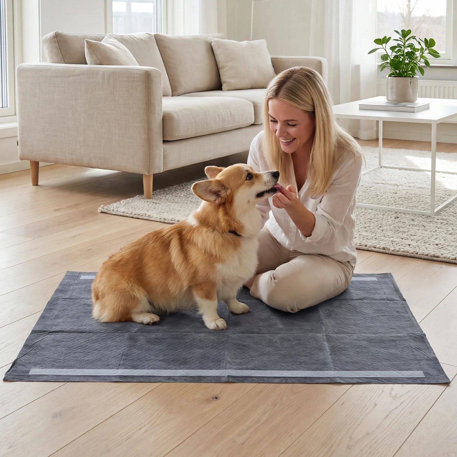 35.5" x 24" Dog Pee Pads, 6-Layer, Charcoal, Black - Image 5