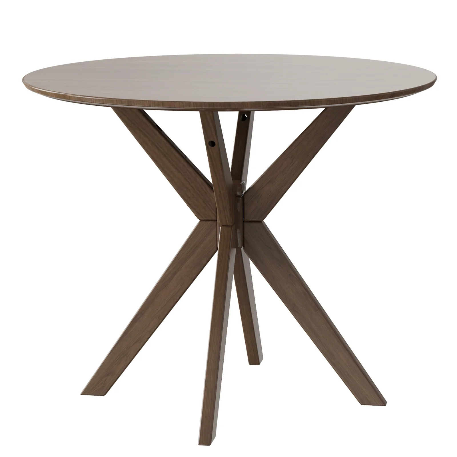 36 Inch Round Wood Dining Table, Intersecting Pedestal Base - Image 10