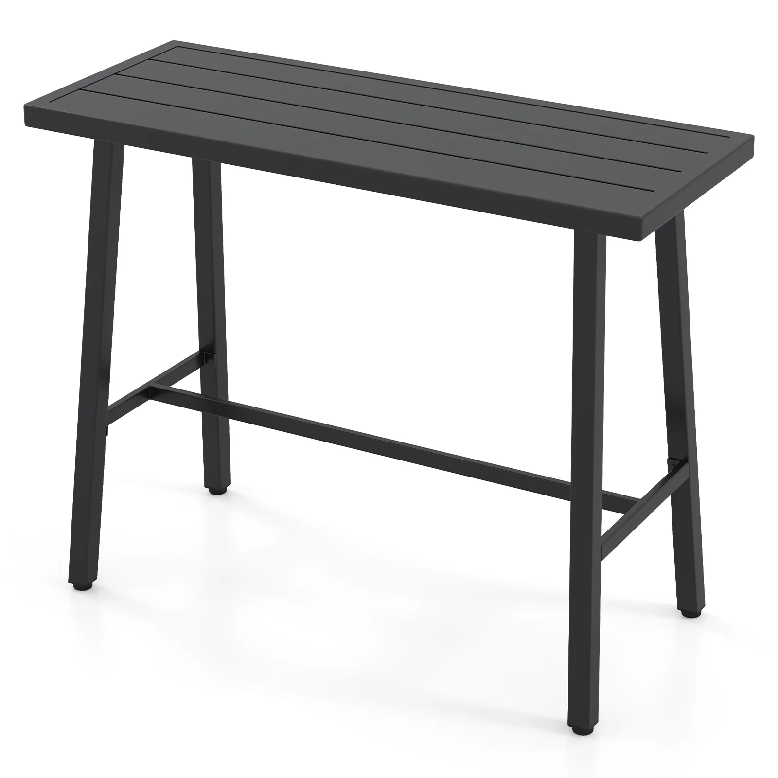 36 Inches Counter Height Bar Table, Adjustable Foot Pads, Black - Image 4