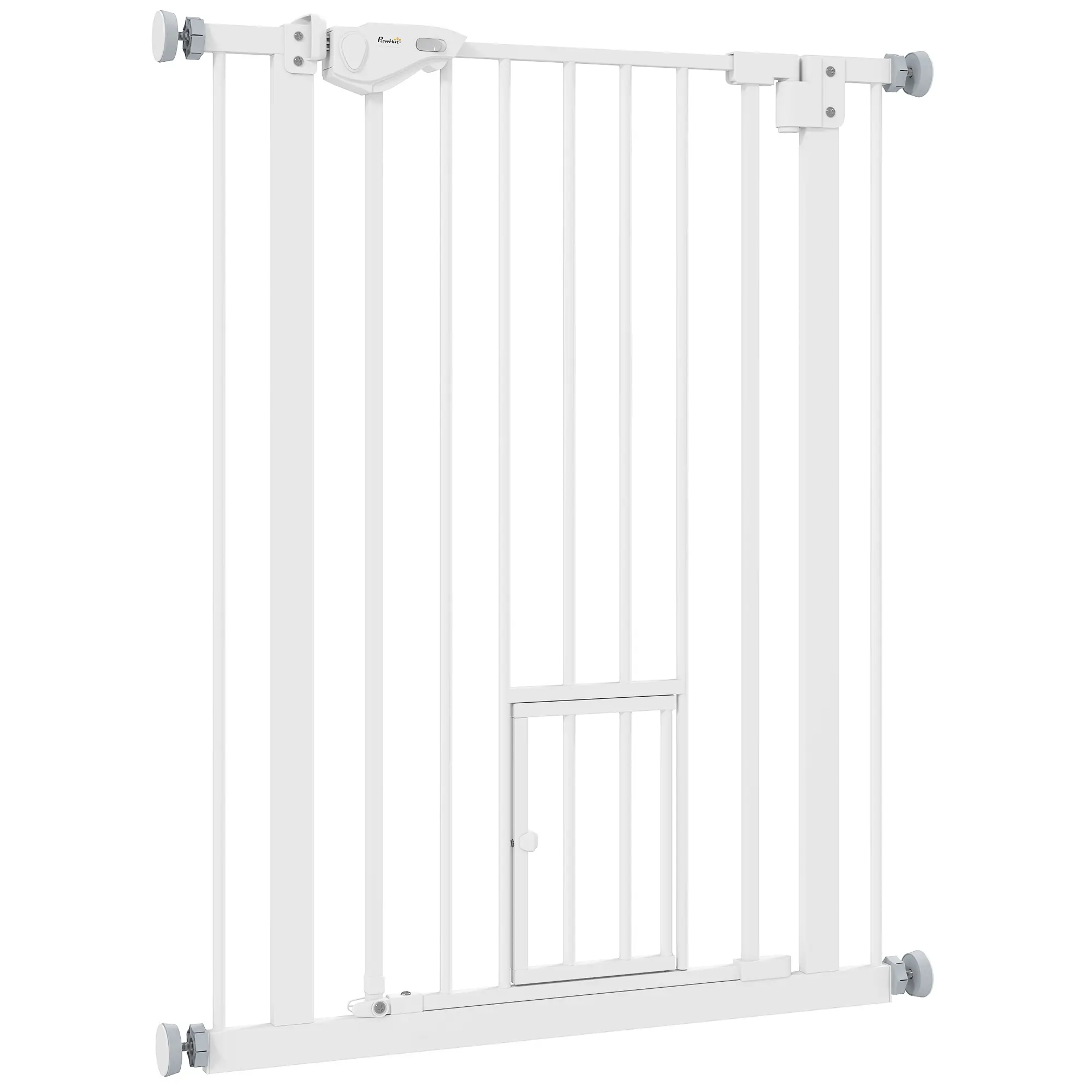 36" Indoor Dog Gate for Doorways, House, Stairs, White