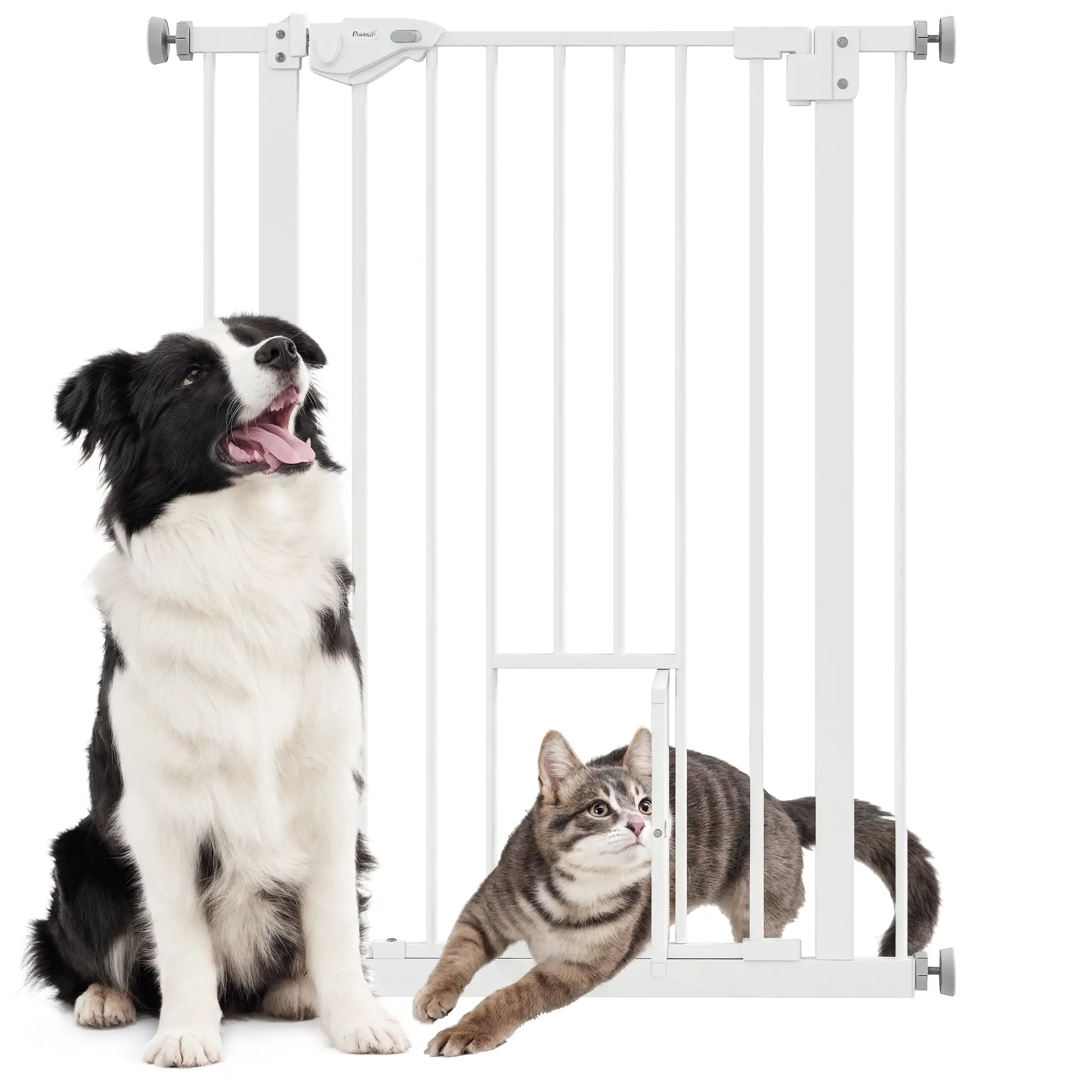 36" Indoor Dog Gate for Doorways, House, Stairs, White - Image 11