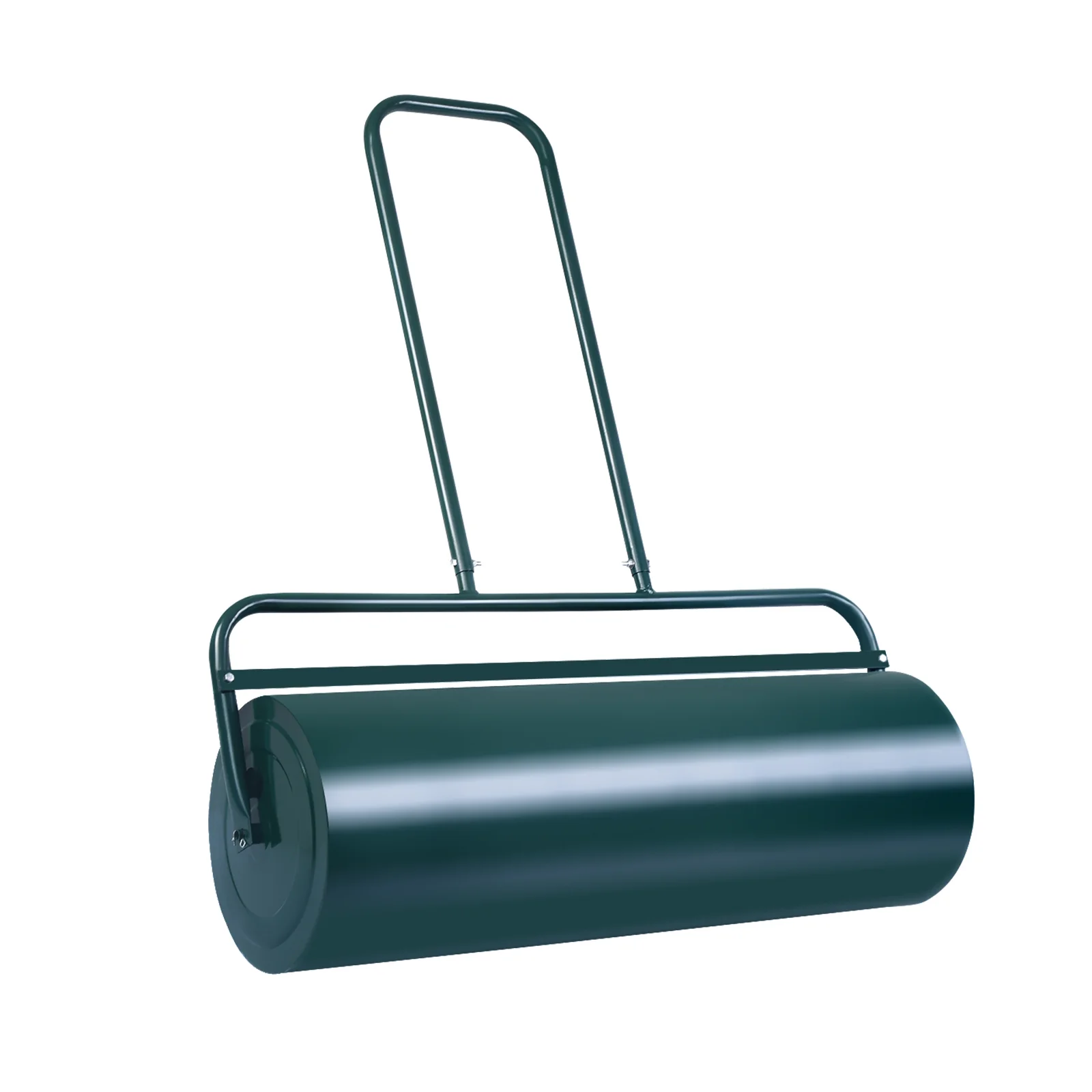 36 x 12 Inches Tow Lawn Roller, Water Filled Metal Push Roller, Green