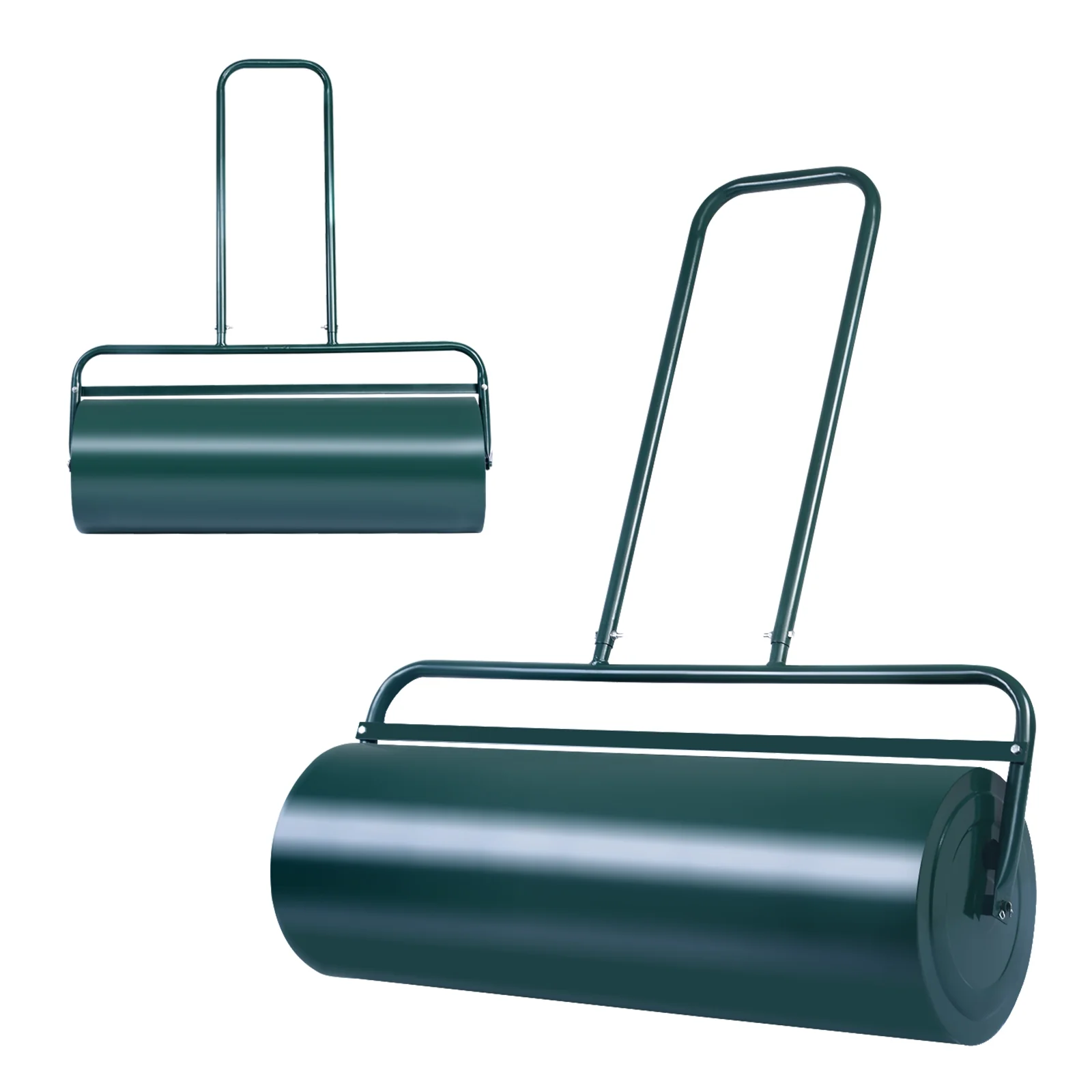 36 x 12 Inches Tow Lawn Roller, Water Filled Metal Push Roller, Green - Image 5