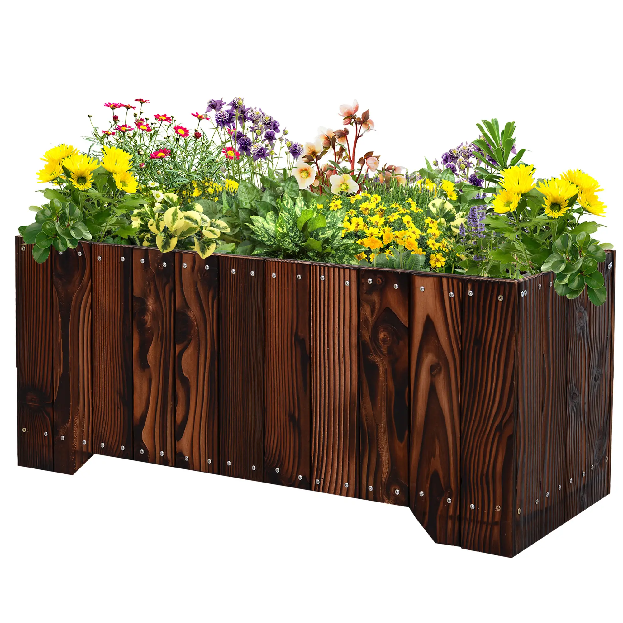 37.5"x15"x15.75" Raised Garden Bed, Wooden Planter for Outdoor Plants - Image 11