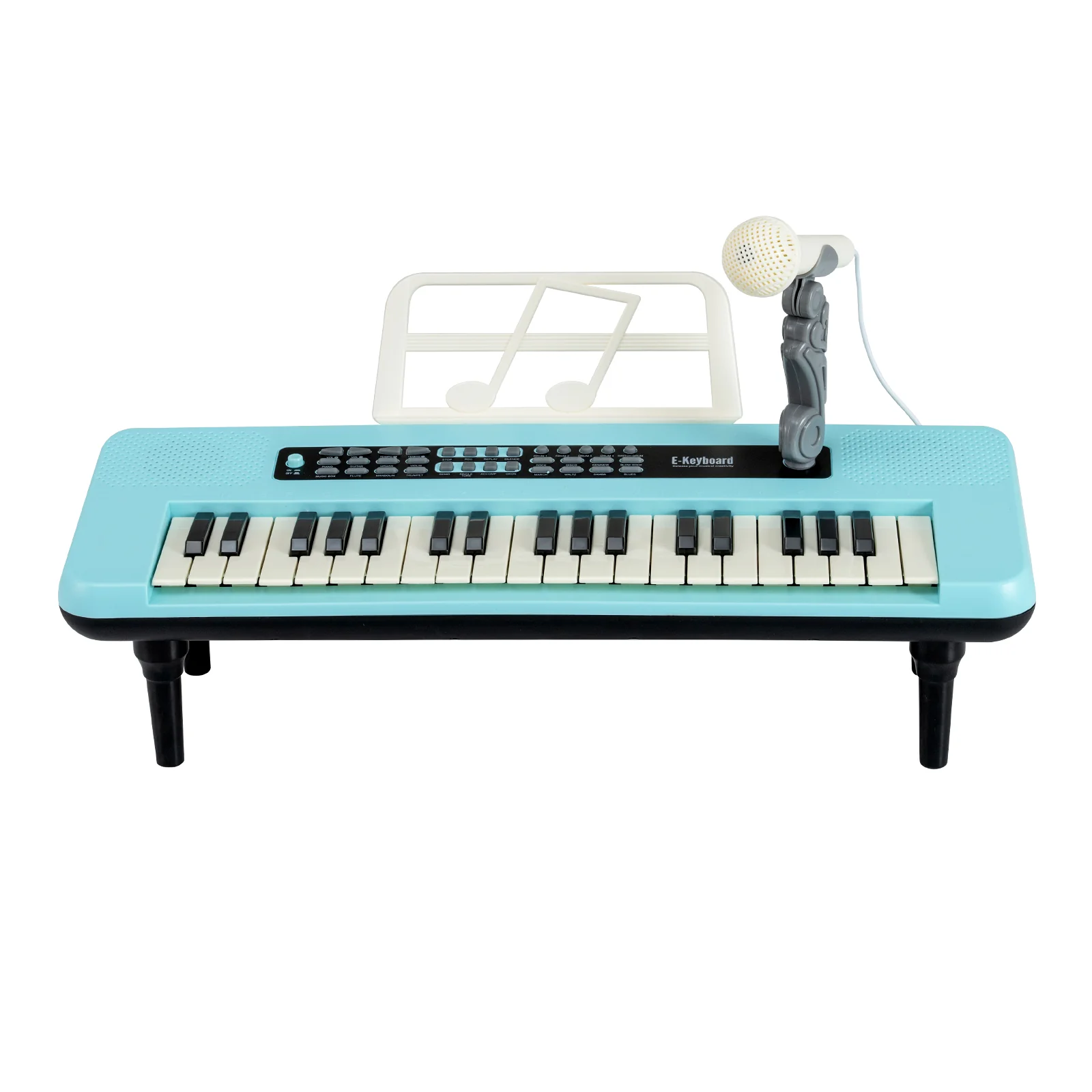37 Keys Kids Piano Keyboard, With Microphone And Music Stand, Blue - Image 5