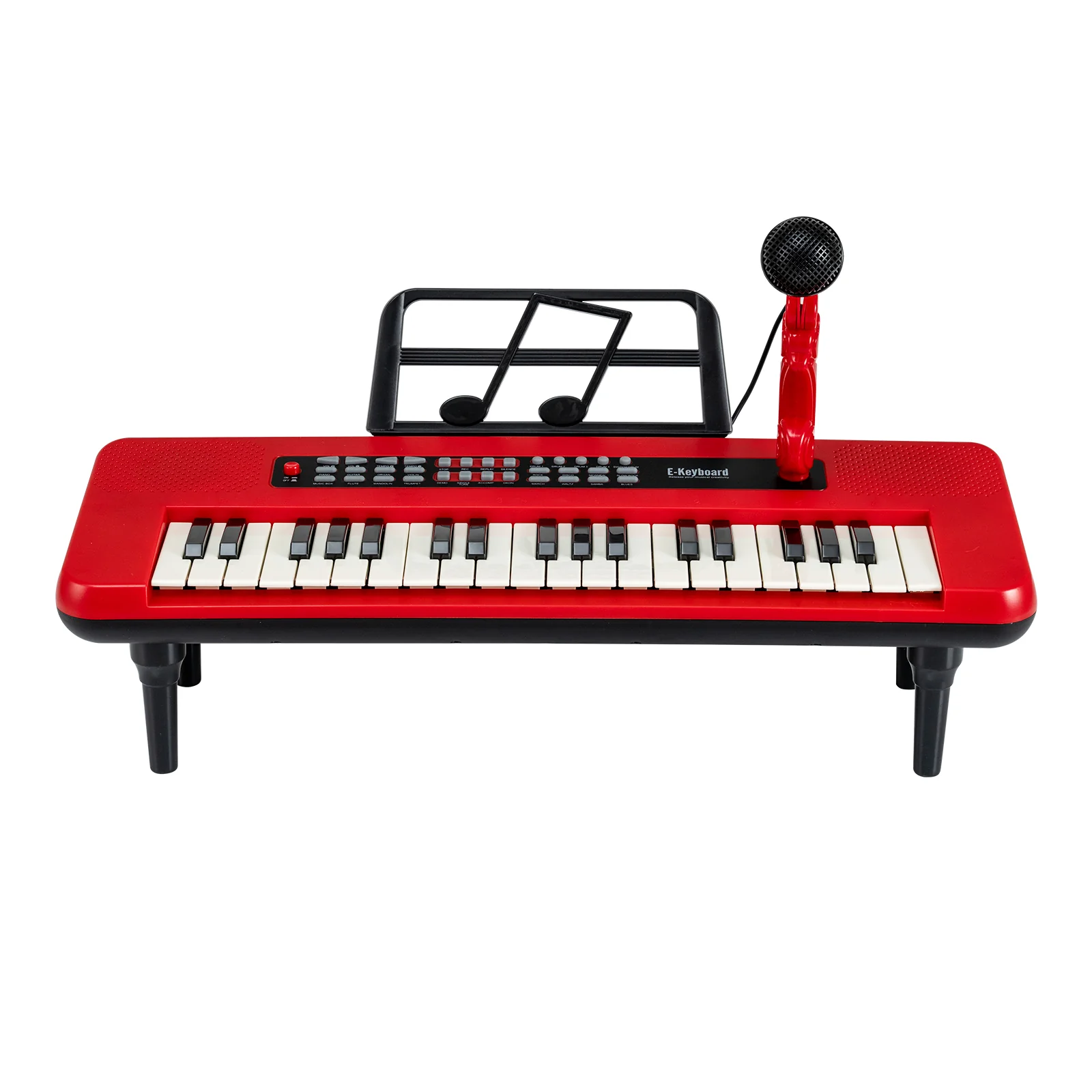 37 Keys Kids Piano Keyboard, Portable Musical Toy, Red - Image 5