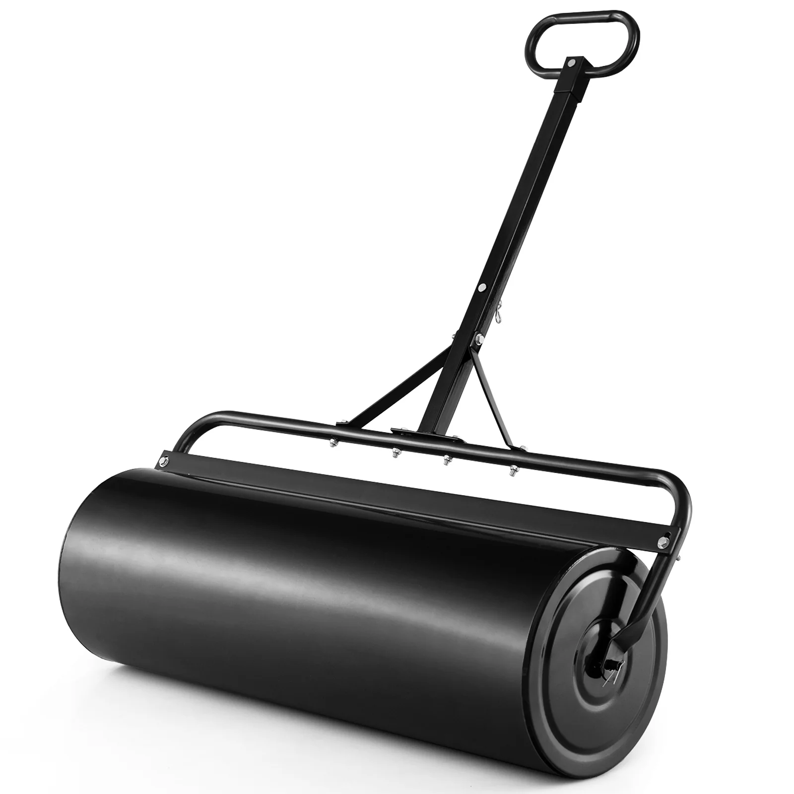 39 Inch Wide Push Tow Lawn Roller, Black