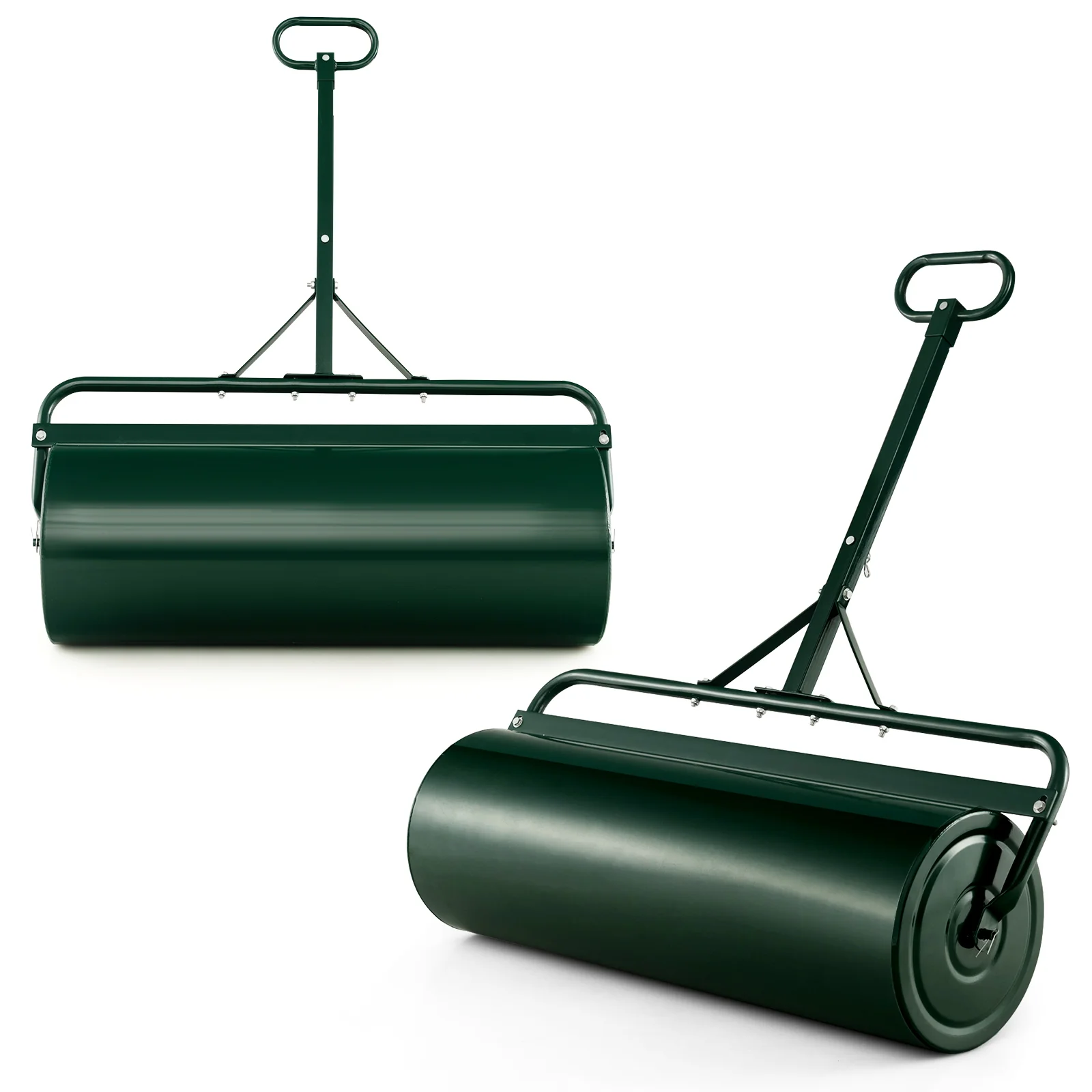 39 Inch Wide Push Tow Lawn Roller, Green