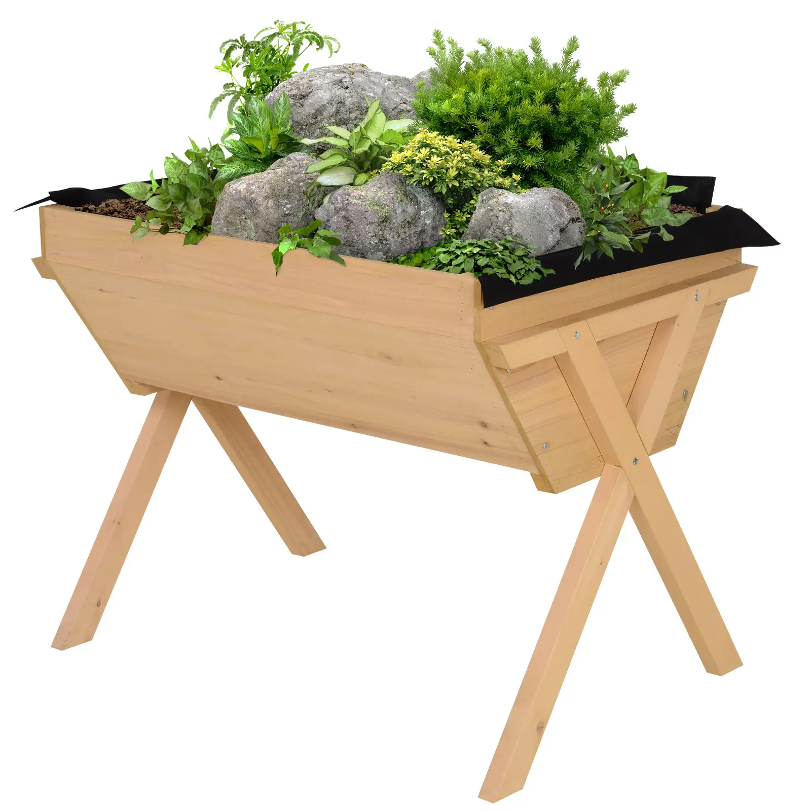39'' x 28'' Raised Garden Bed with Legs, Elevated Wooden Planter Box - Image 11