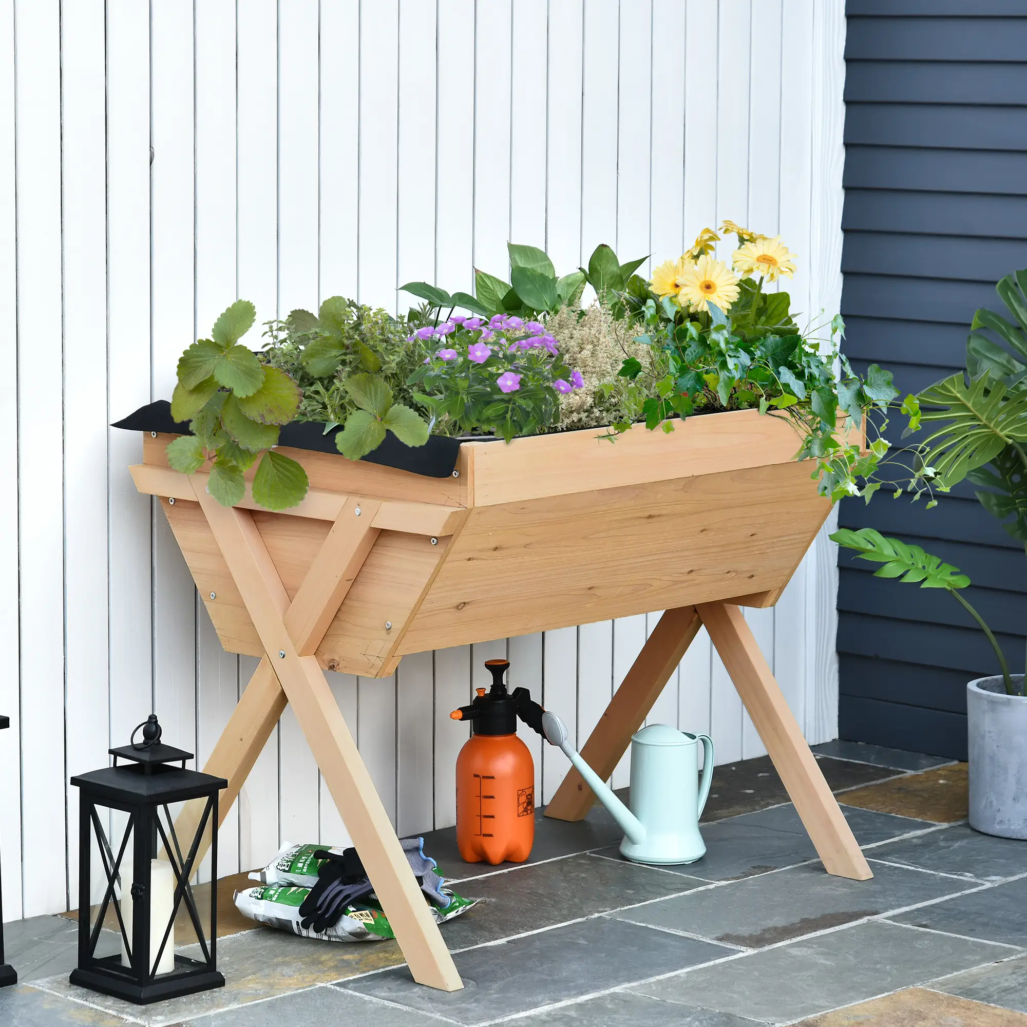 39'' x 28'' Raised Garden Bed with Legs, Elevated Wooden Planter Box - Image 8