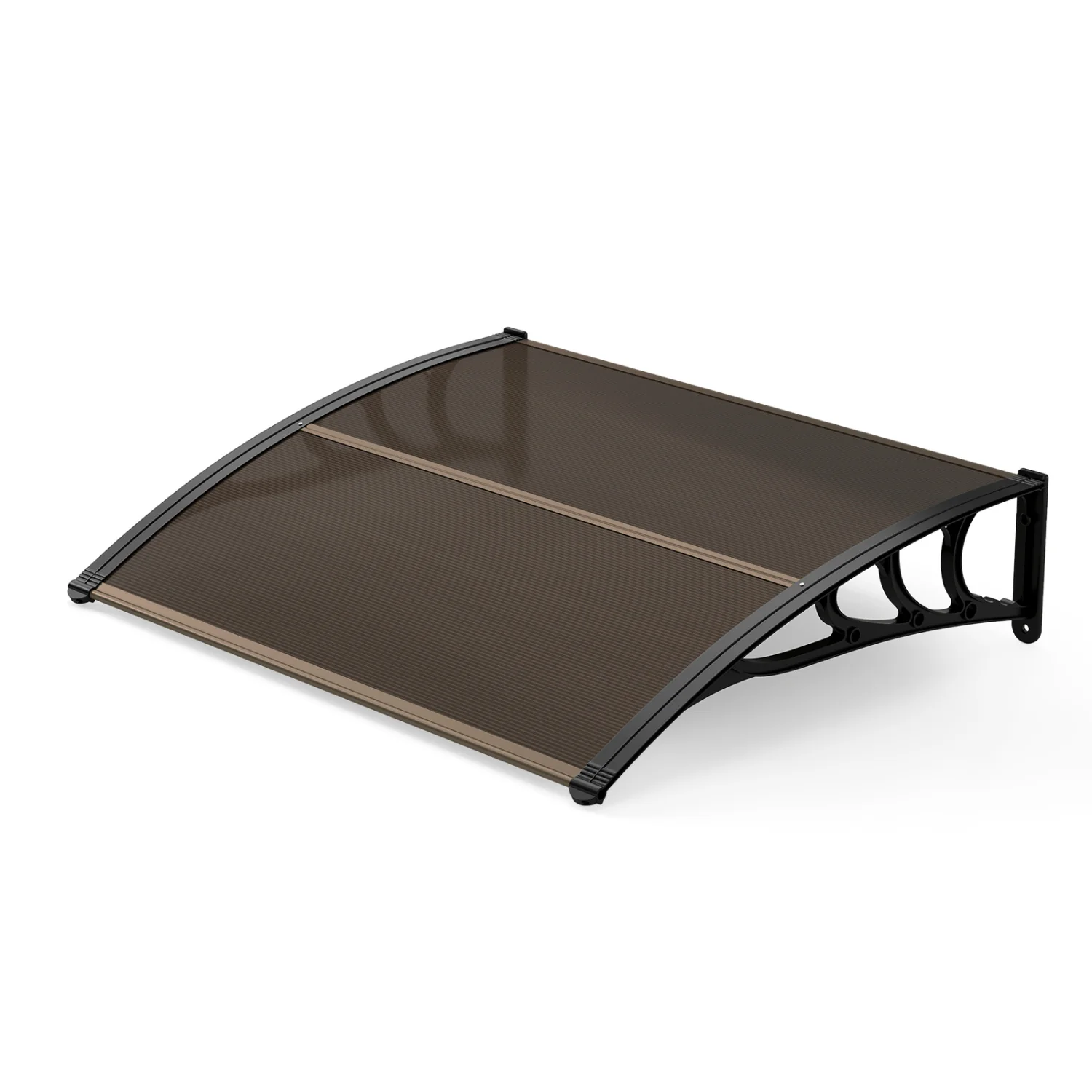 39 x 30 In Outdoor Door Window Awning Canopy, Brown