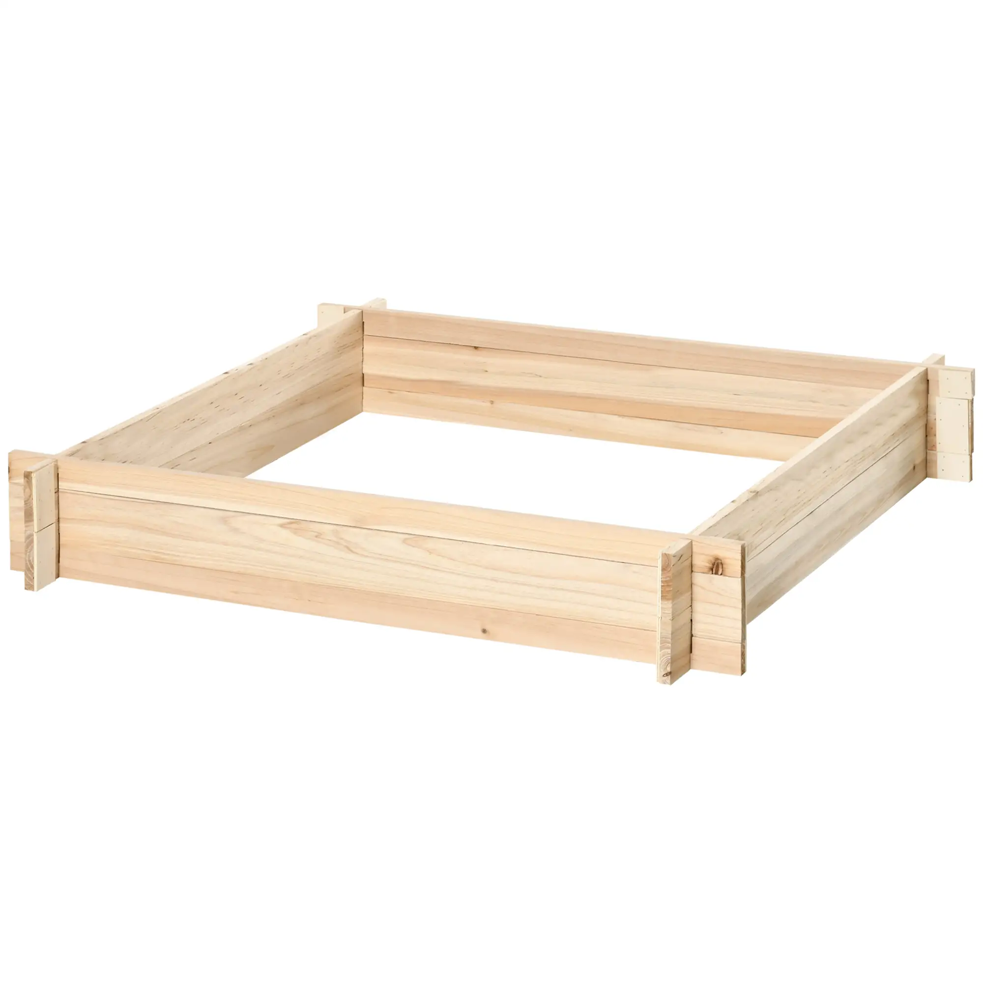 39'' x 39'' Wooden Raised Garden Bed, DIY Herb Planter Box - Image 11