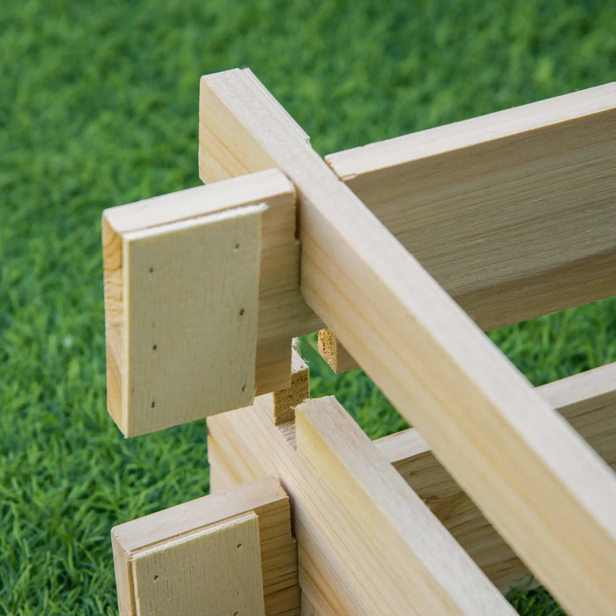 39'' x 39'' Wooden Raised Garden Bed, DIY Herb Planter Box - Image 8