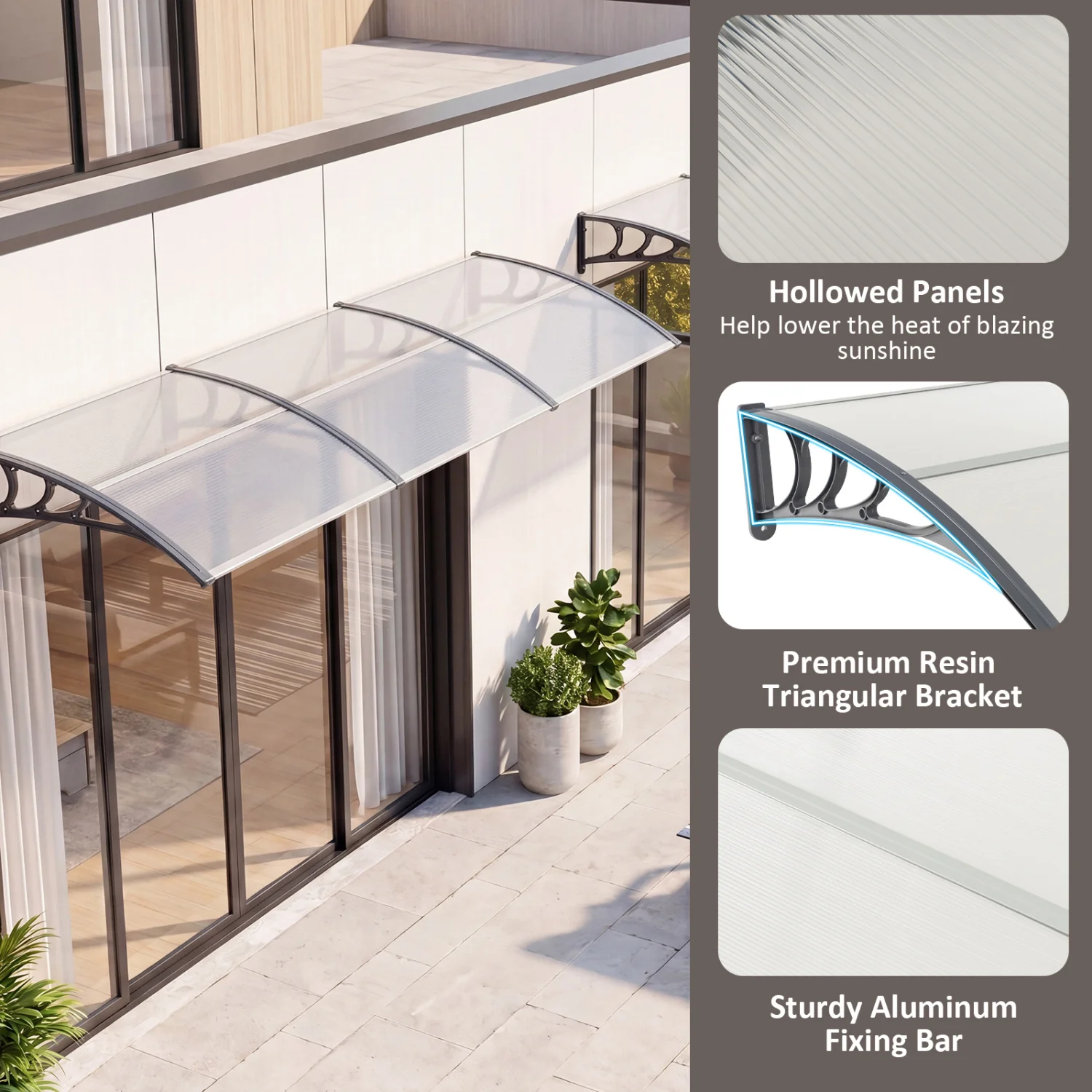 39x30 In Outdoor Front Door Window Awning - Image 7