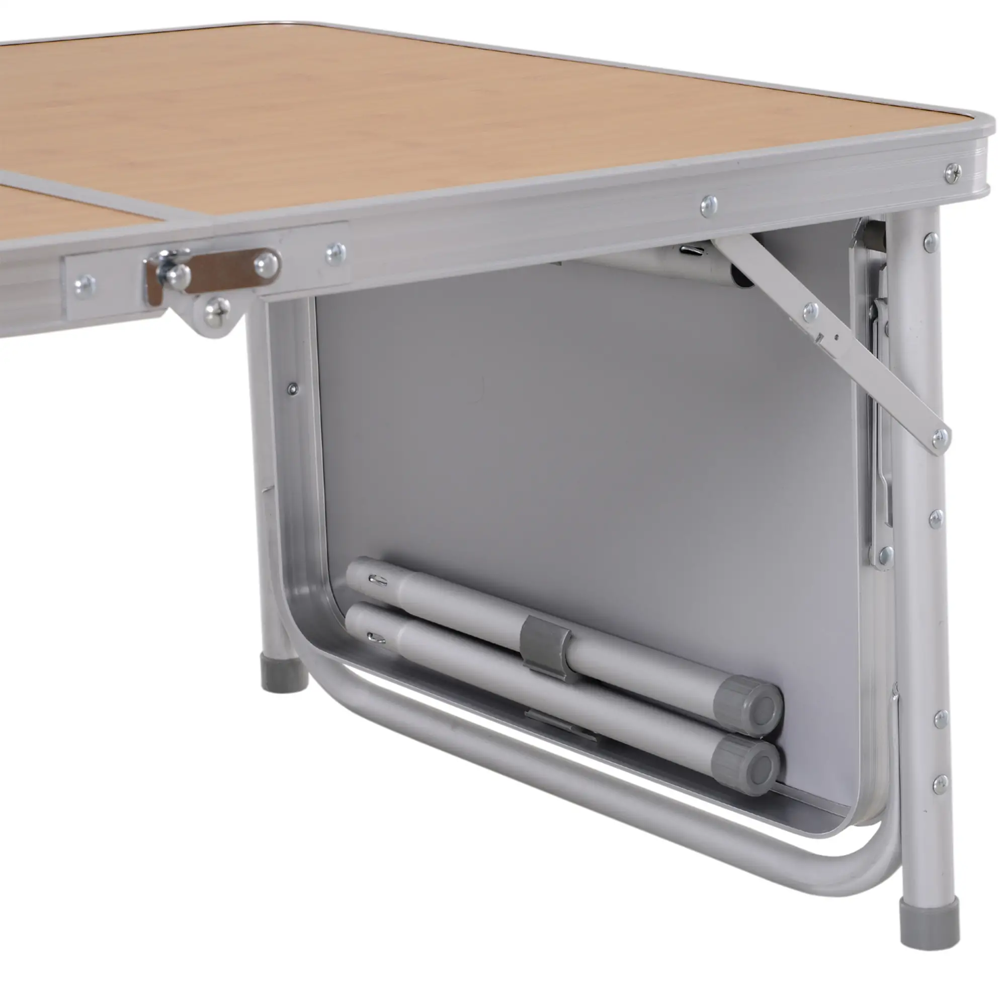 3ft Aluminum Folding Picnic Table, Portable Outdoor, 2 Adjustable Height - Image 9