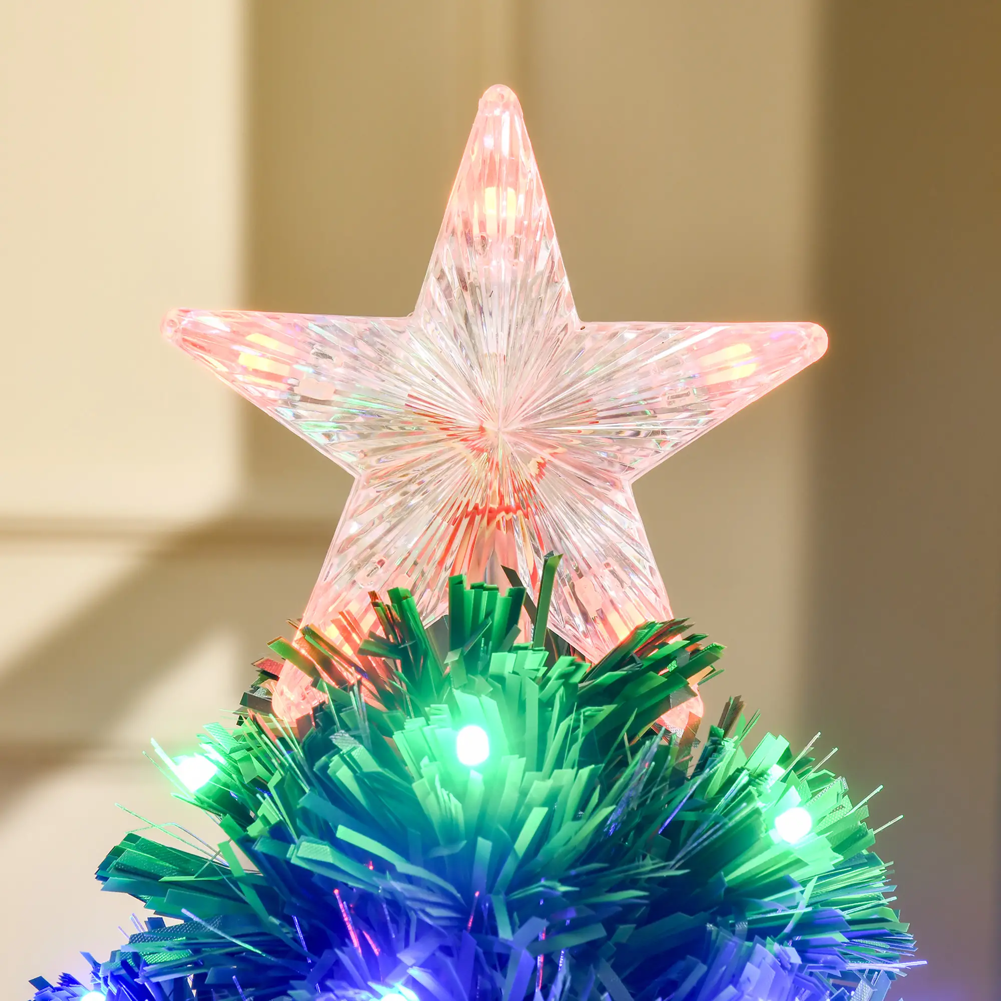 3FT Pre-Lit LED Fiber Optic Christmas Tree, With Stand - Image 9