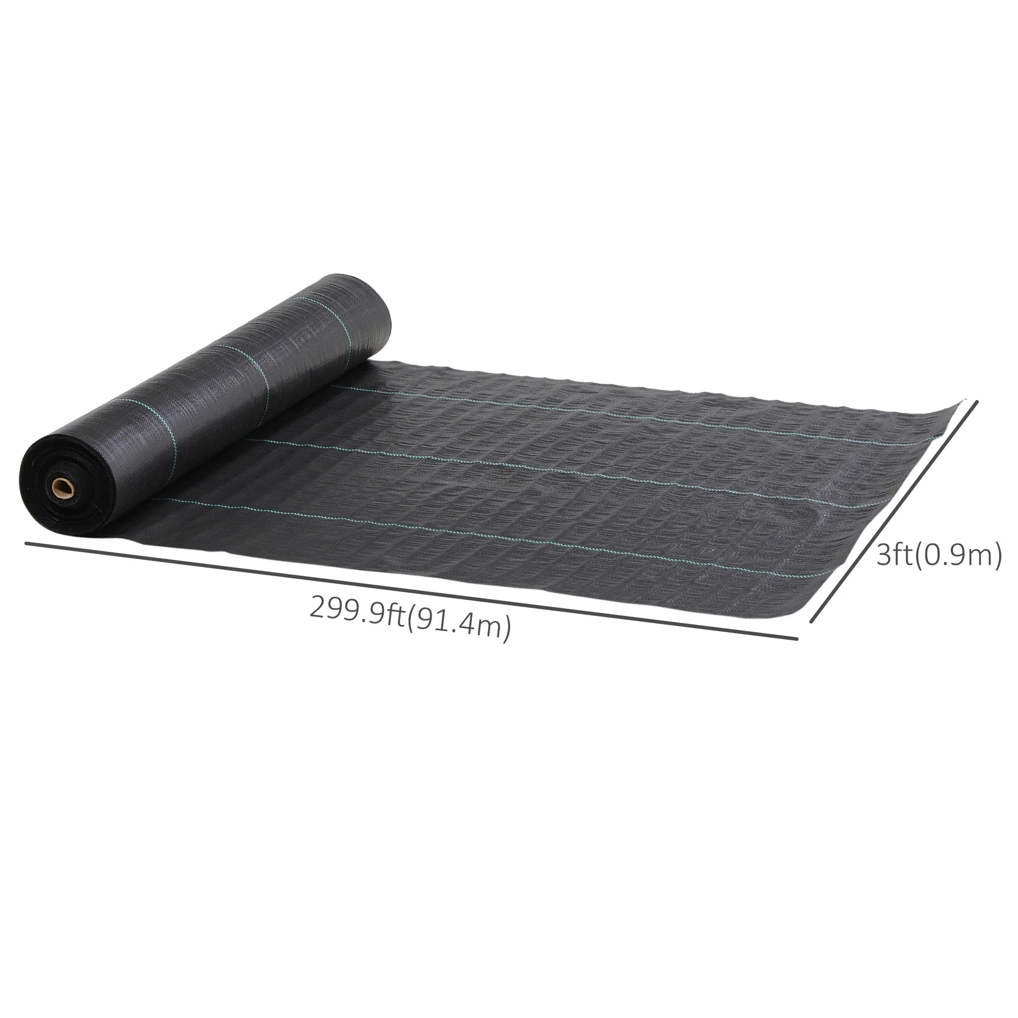 3ft x 300ft Weed Barrier, Landscape Fabric, Greenhouse Garden, 3.5oz - Image 3