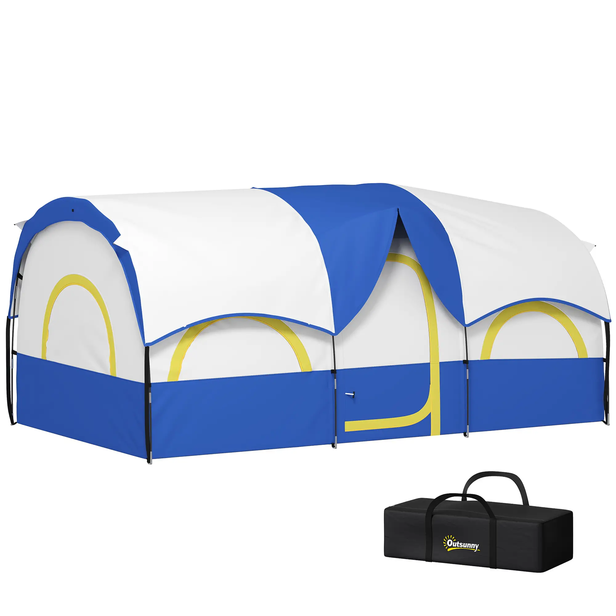 4-6 Person Camping Tent, 3 Room, 3000mm Waterproof, UPF30+, Blue - Image 11