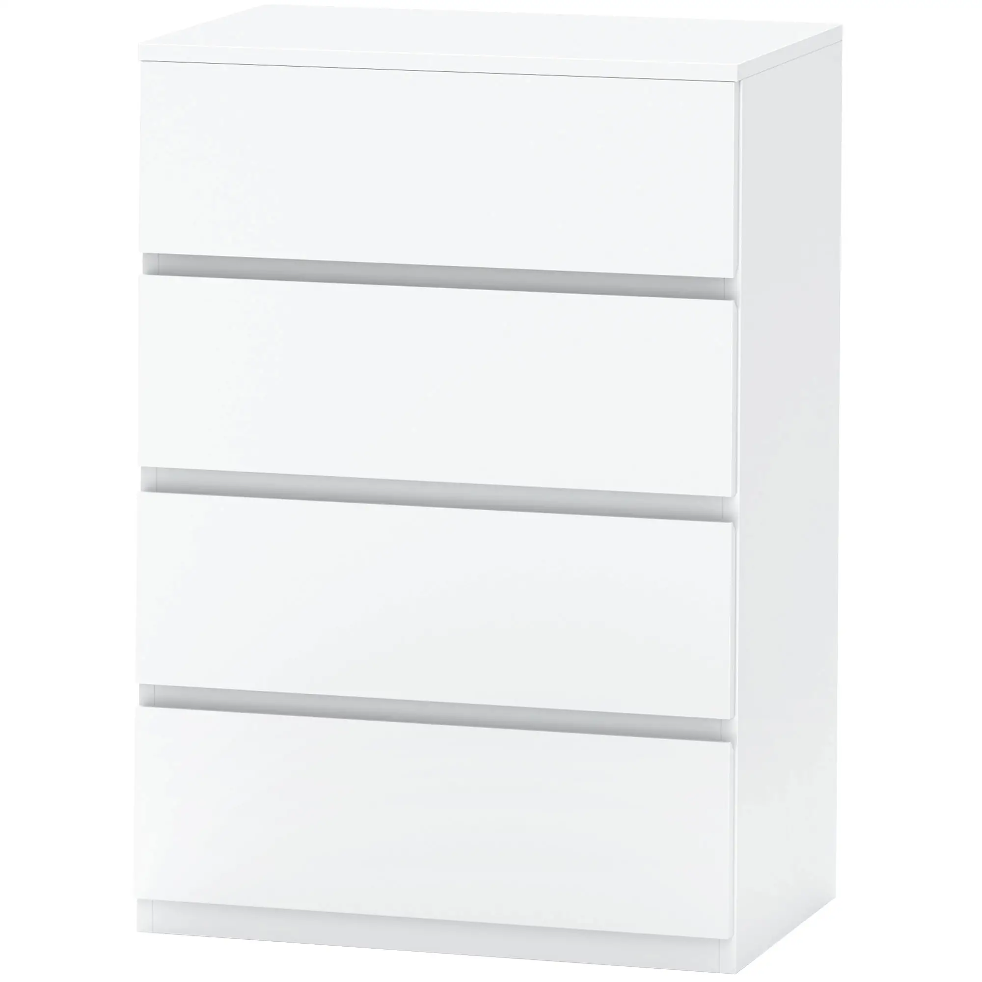 4 Drawer Chest, Freestanding Storage Unit, White